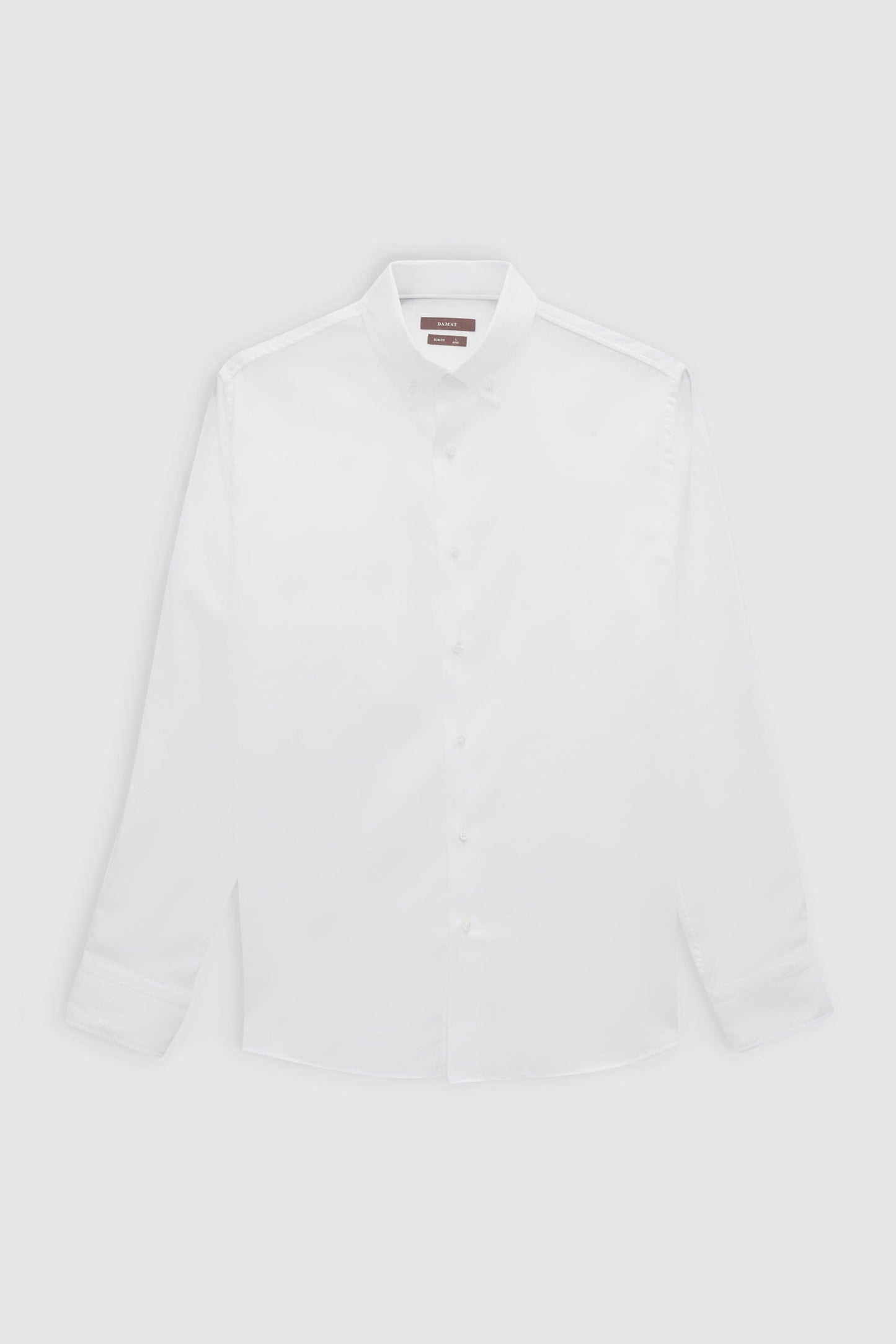 Damat Slim Fit Beyaz Armürlü %100 Pamuklu Gömlek