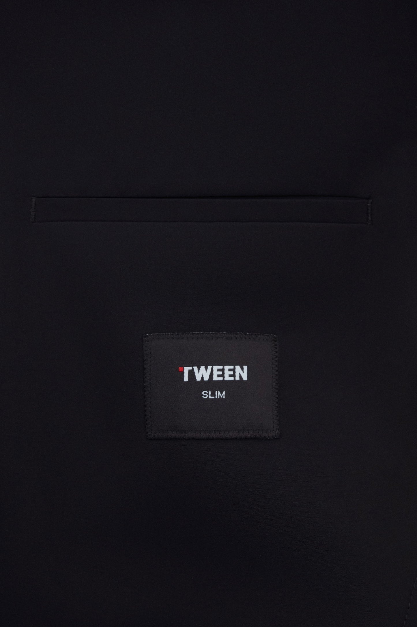 Tween Slim Fit Siyah Düz Kumaş Ceket