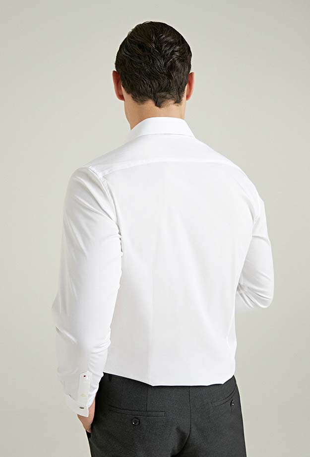 Tween Slim Fit Beyaz Düz Easy Care Gömlek