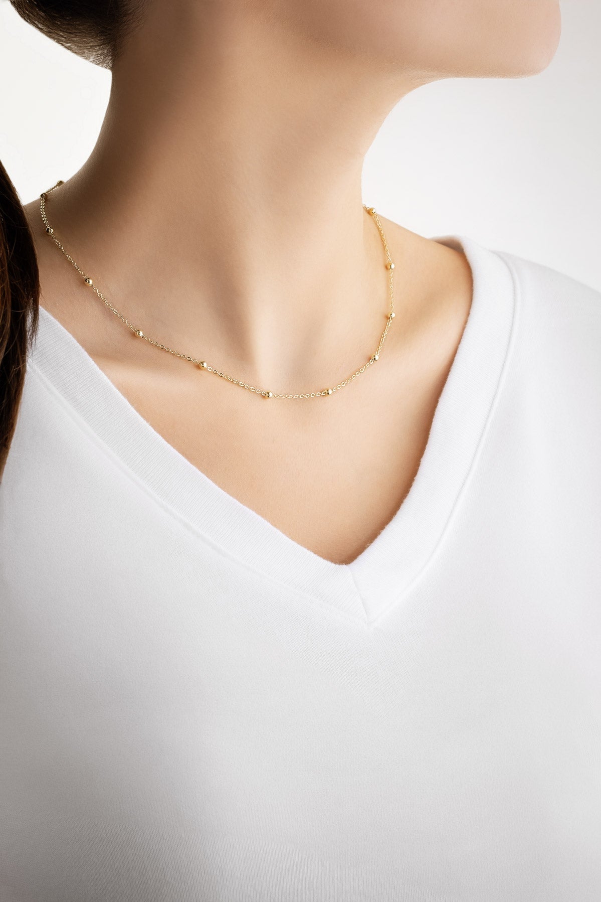 Noa 18 Ayar Sarı Altın Kaplama 43 Cm Gümüş Zincir Kolye 5131484499