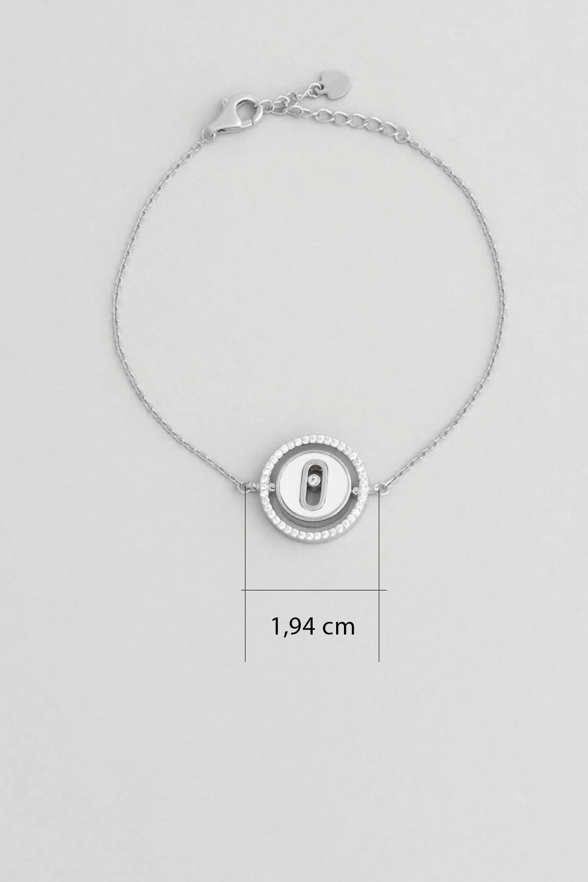 Minimal Tasarım 18 Ayar Beyaz Altın Kaplama 20 Cm Gümüş Bileklik 5144090199