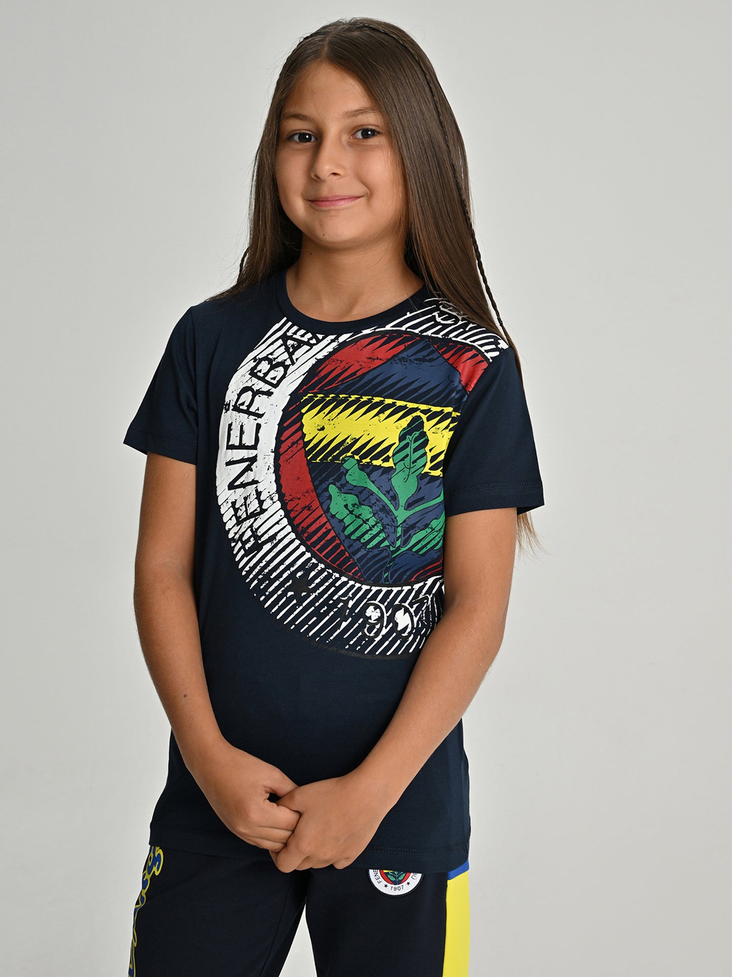 Fenerbahçe Lacivert Tribün 6 Renk Logolu Çocuk Tshirt