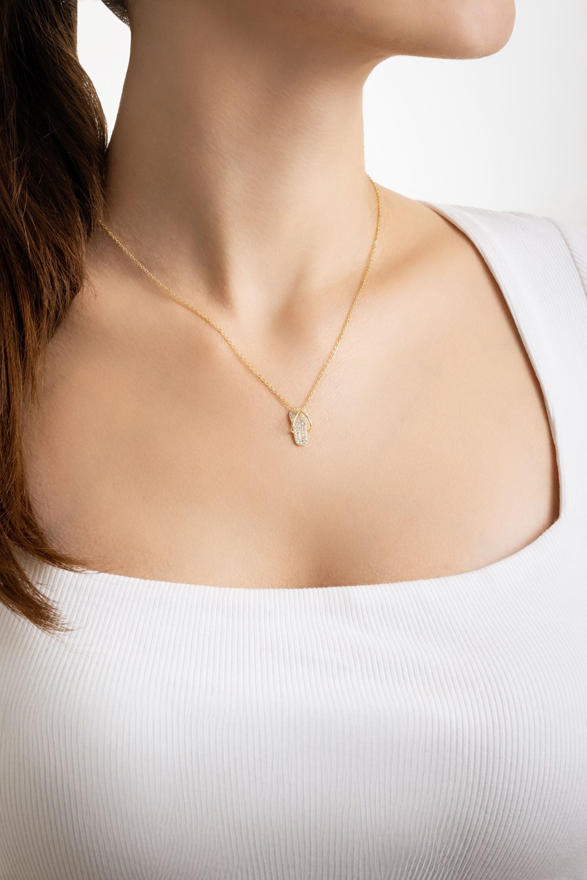 Yaz Esintisi 18 Ayar Sarı Altın Kaplama 42 Cm Gümüş Kolye 5155540144