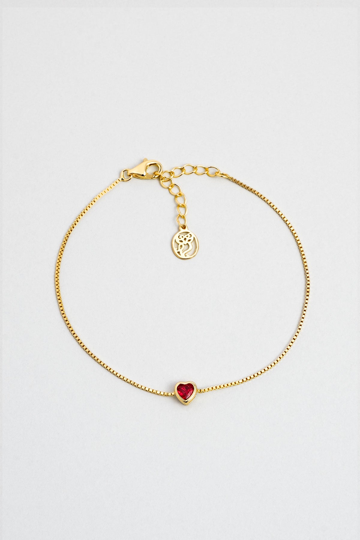 Romantik Aşk 18 Ayar Sarı Altın Kaplama 19 Cm Gümüş Kalp Bileklik 5172580844