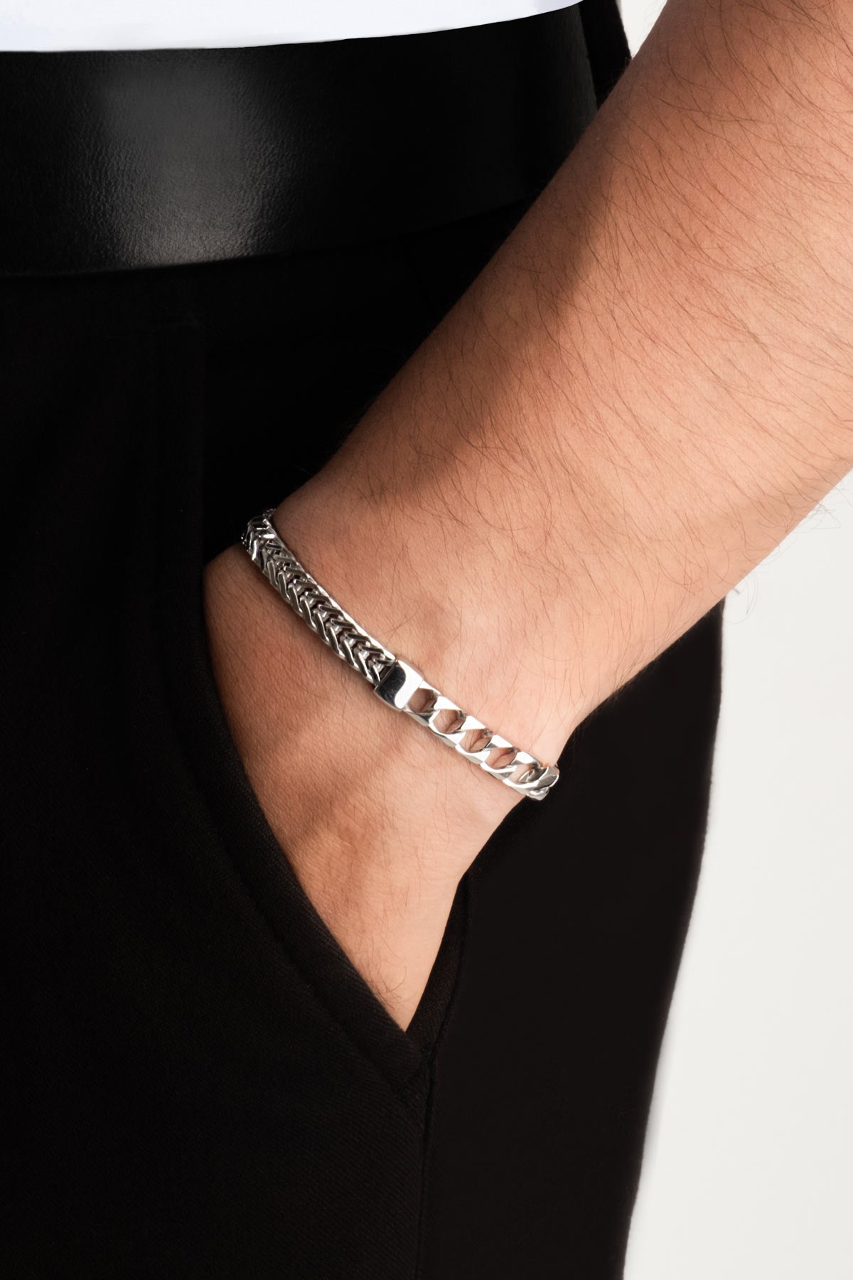 Italyan 23 Cm Gümüş Erkek Zincir Bileklik 5174269999