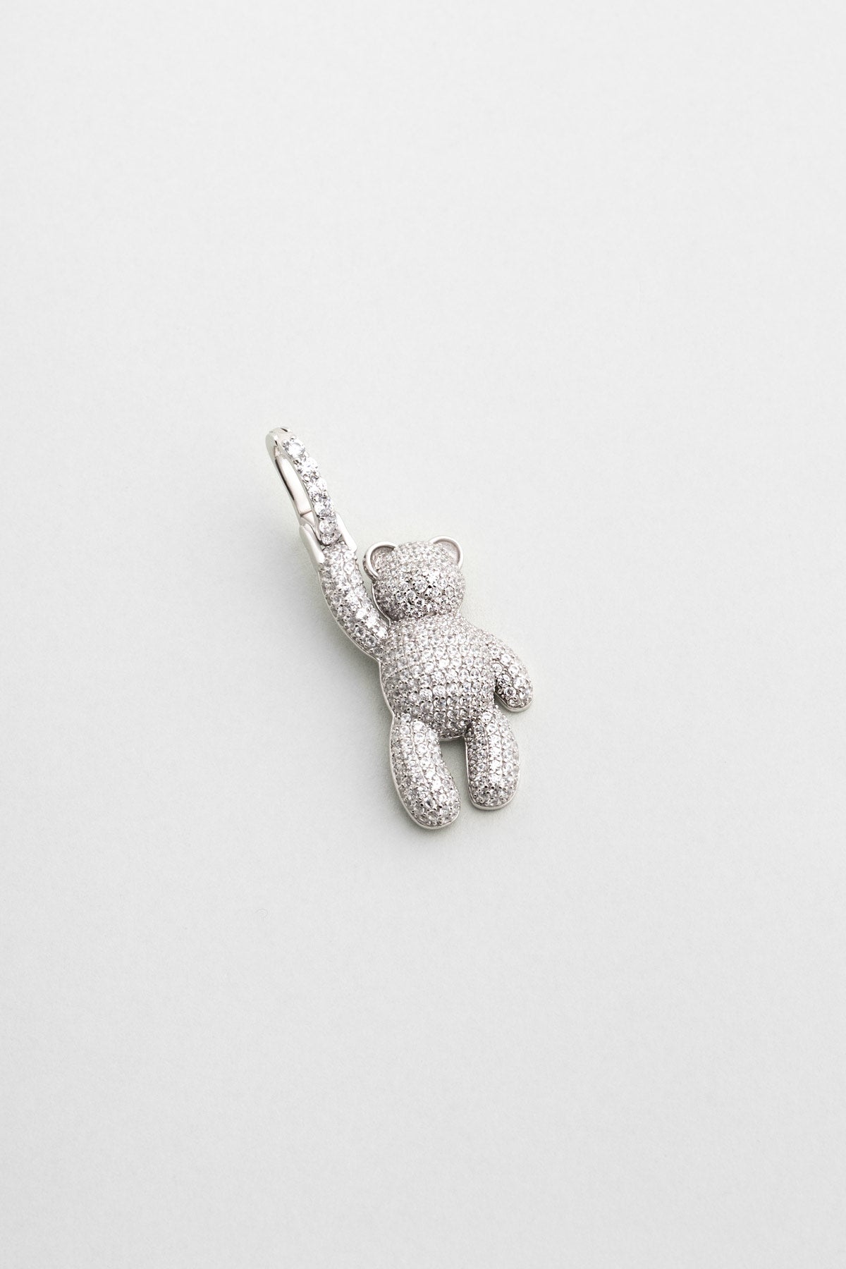 Tiny Bear 18 Ayar Beyaz Altın Kaplama Gümüş Charm 5177110199