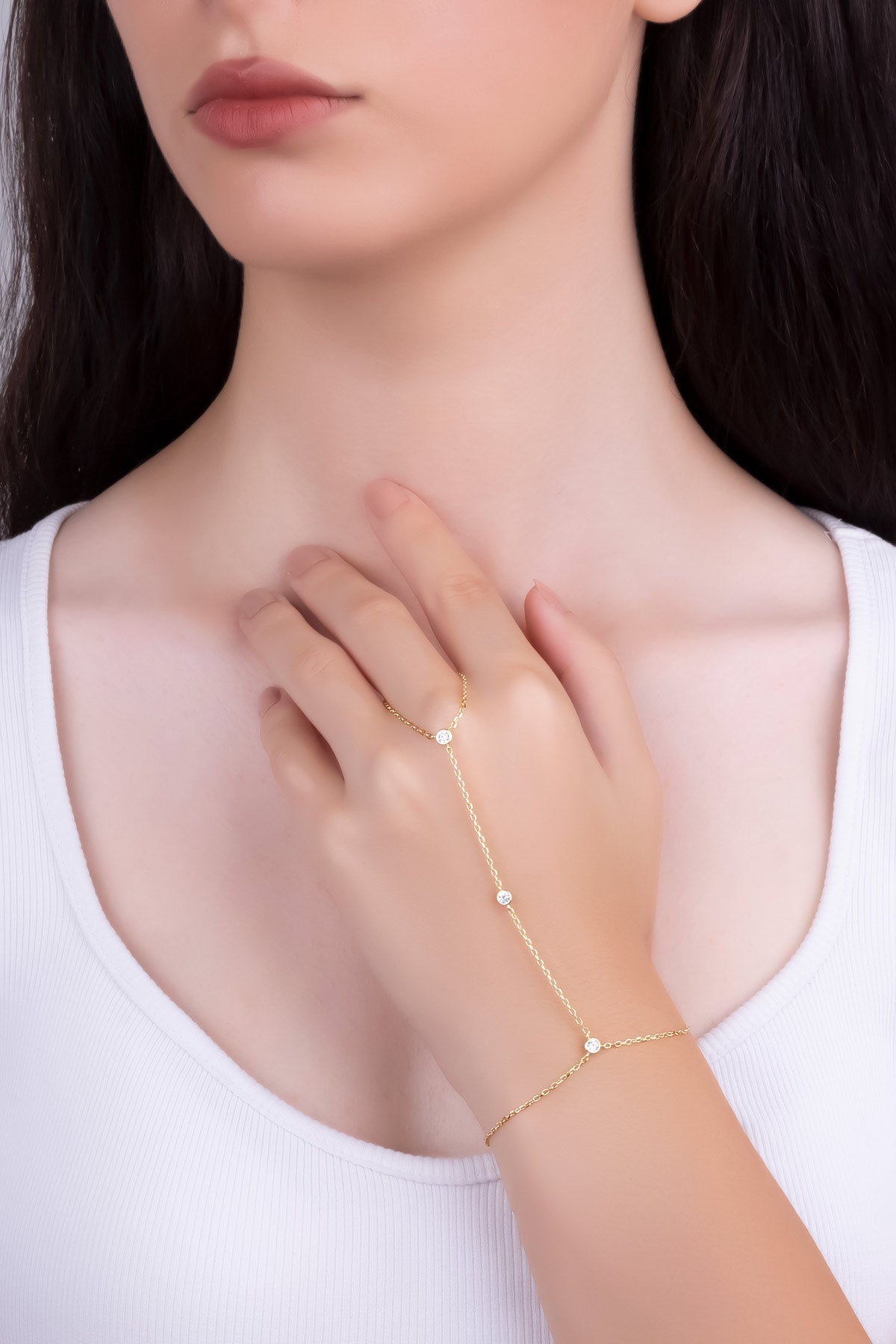Minimalist 18 Ayar Sarı Altın Kaplama 24 Cm Gümüş Şahmeran 5178200144