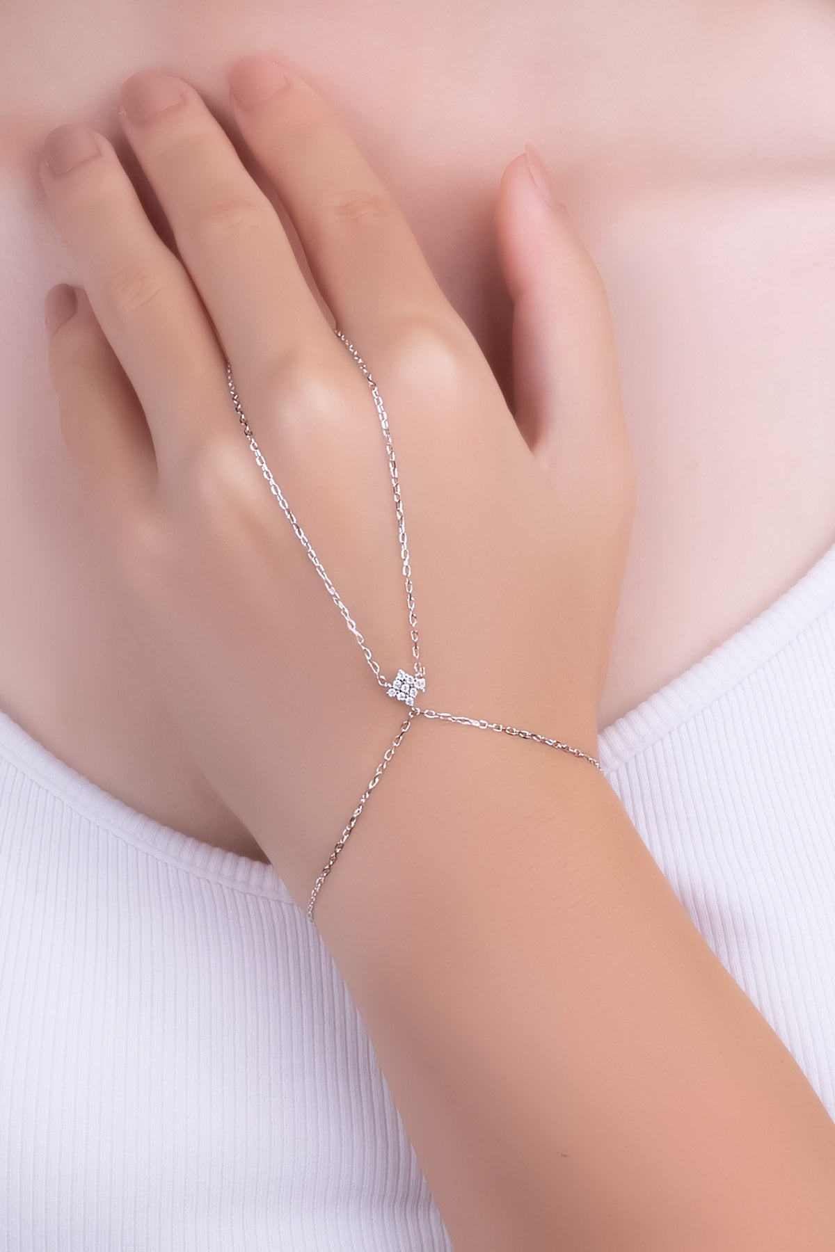 Niirvana 18 Ayar Beyaz Altın Kaplama 20 Cm Gümüş Şahmeran 5178220199