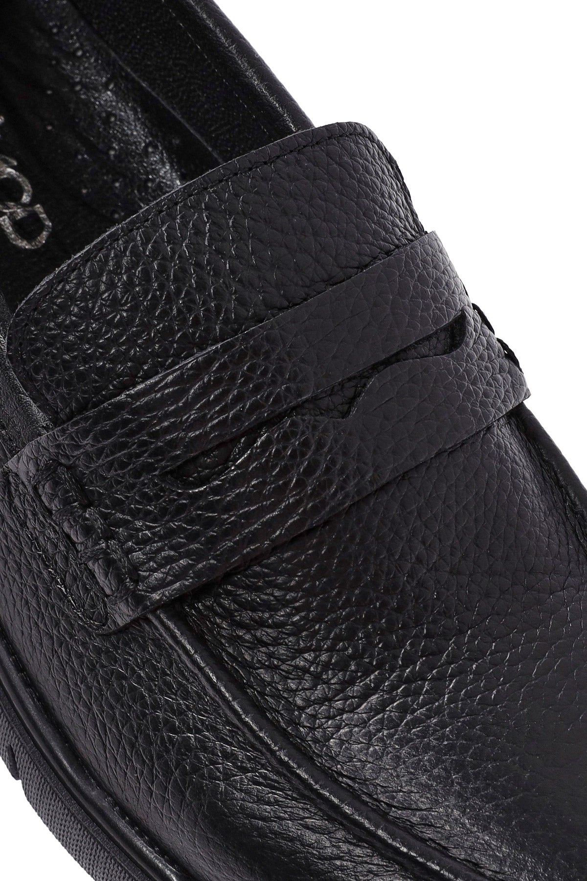 Kadın Siyah Deri Comfort Loafer