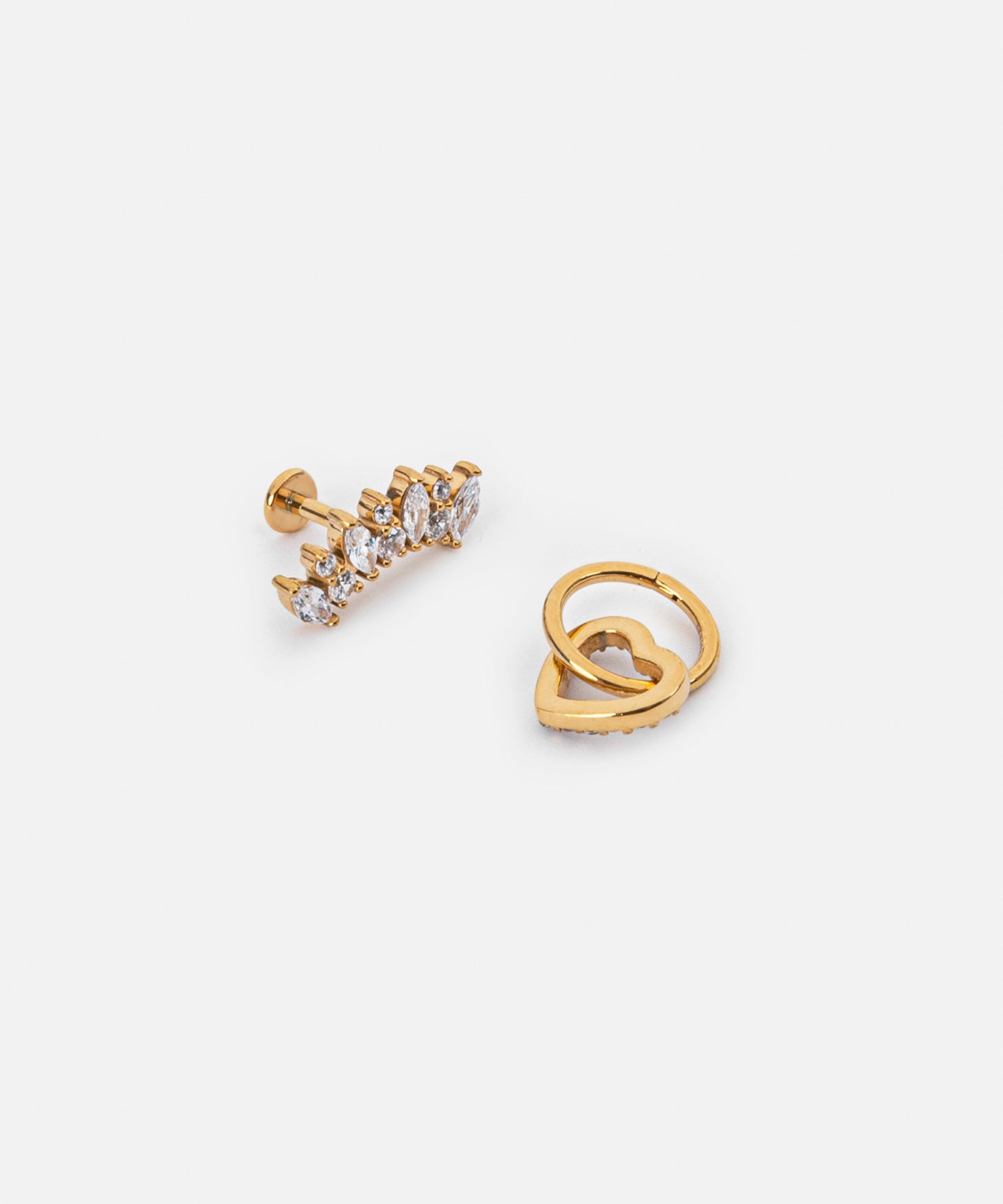 Zirkon Taşlı Paslanmaz Çelik Piercing