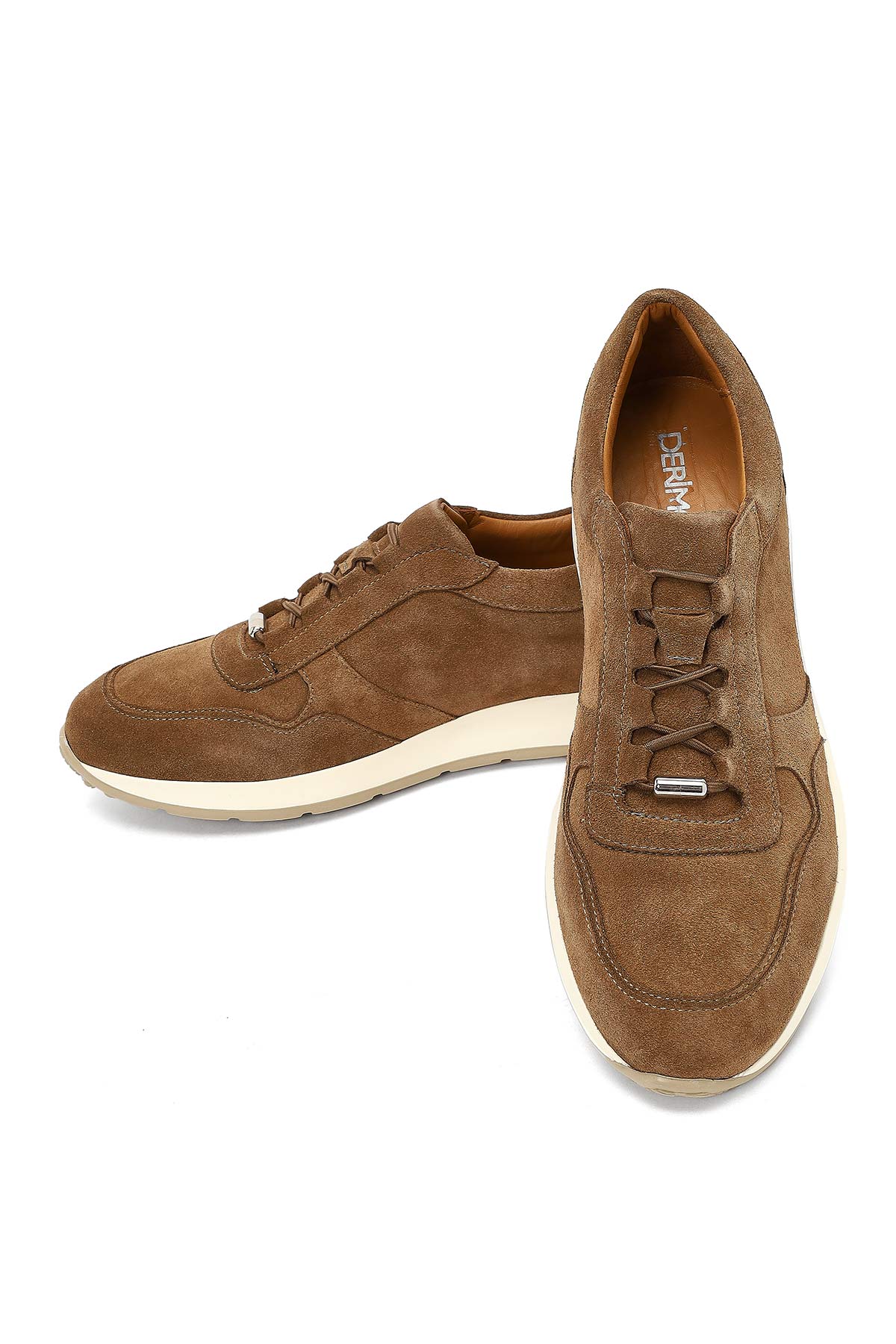 Erkek Taba Bağcıklı Süet Deri Sneaker