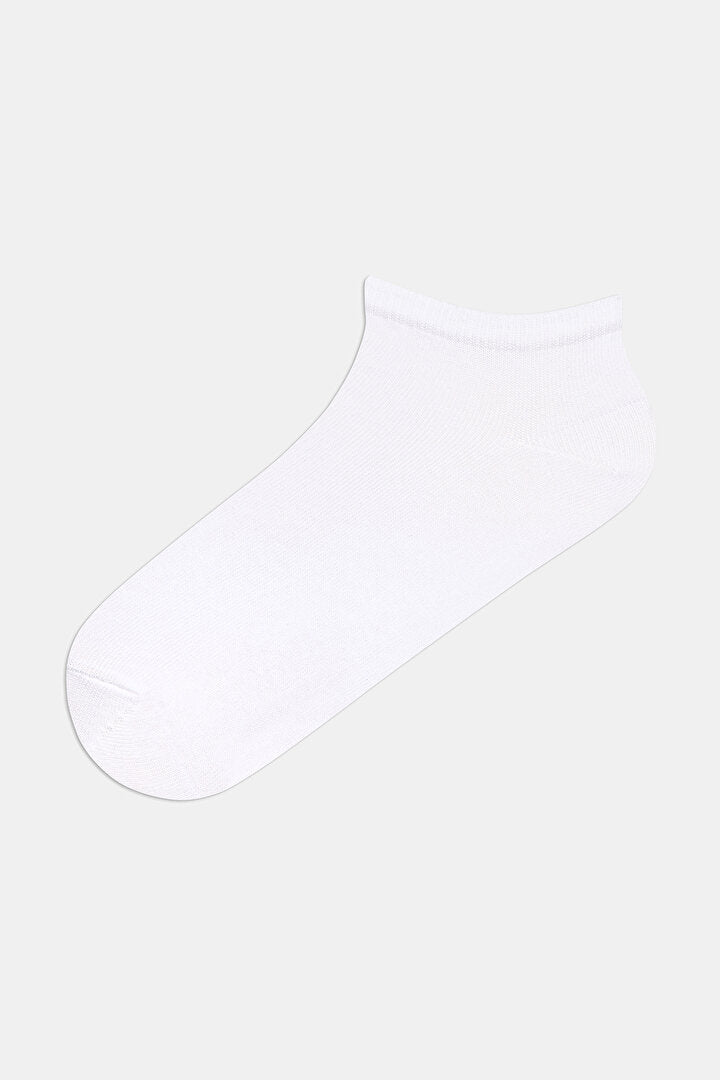 Basic 4 Lü Beyaz Patik Çorap