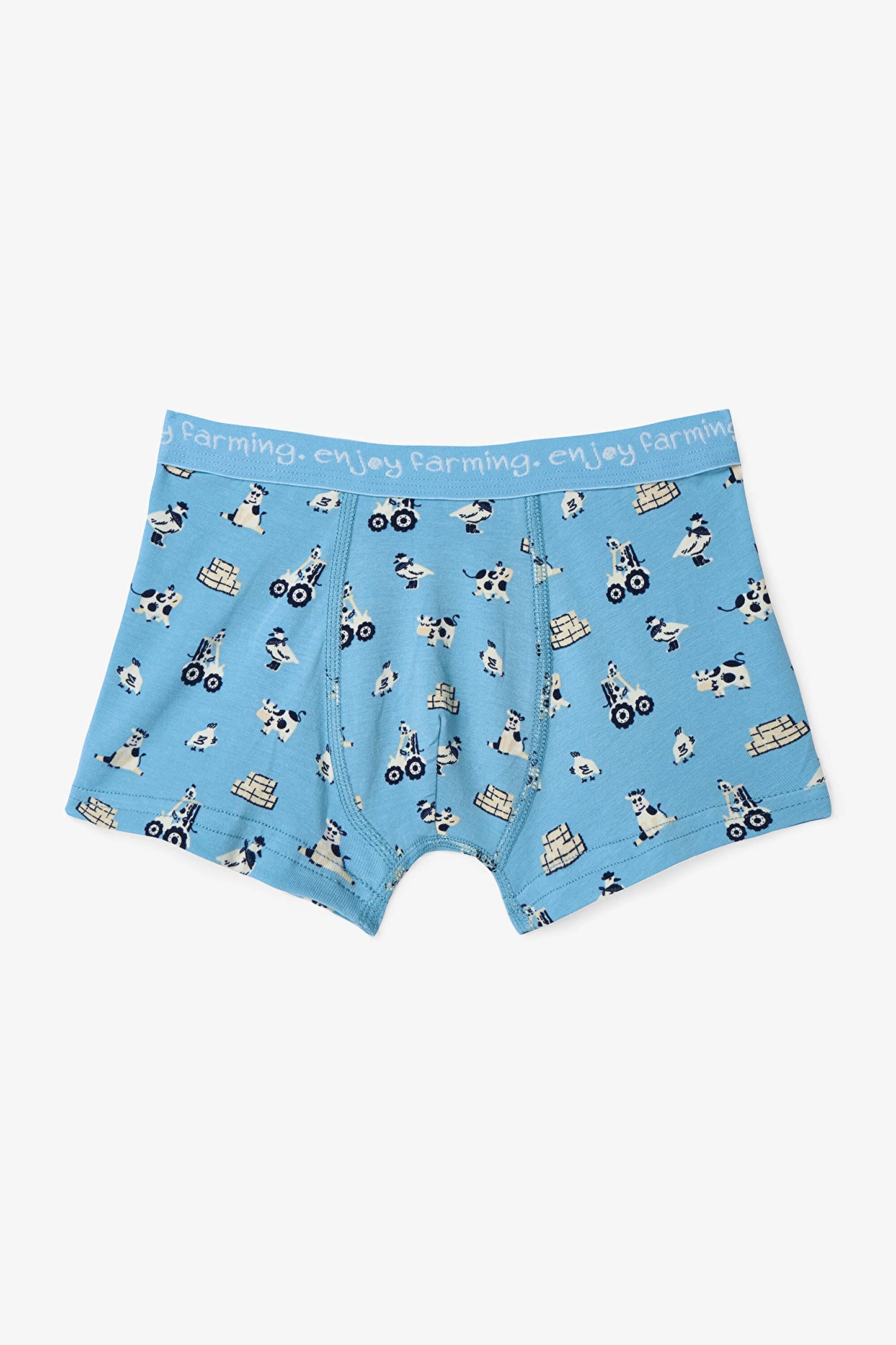 Erkek Çocuk Moo Farm Inek Desenli Pamuklu 2'li Boxer