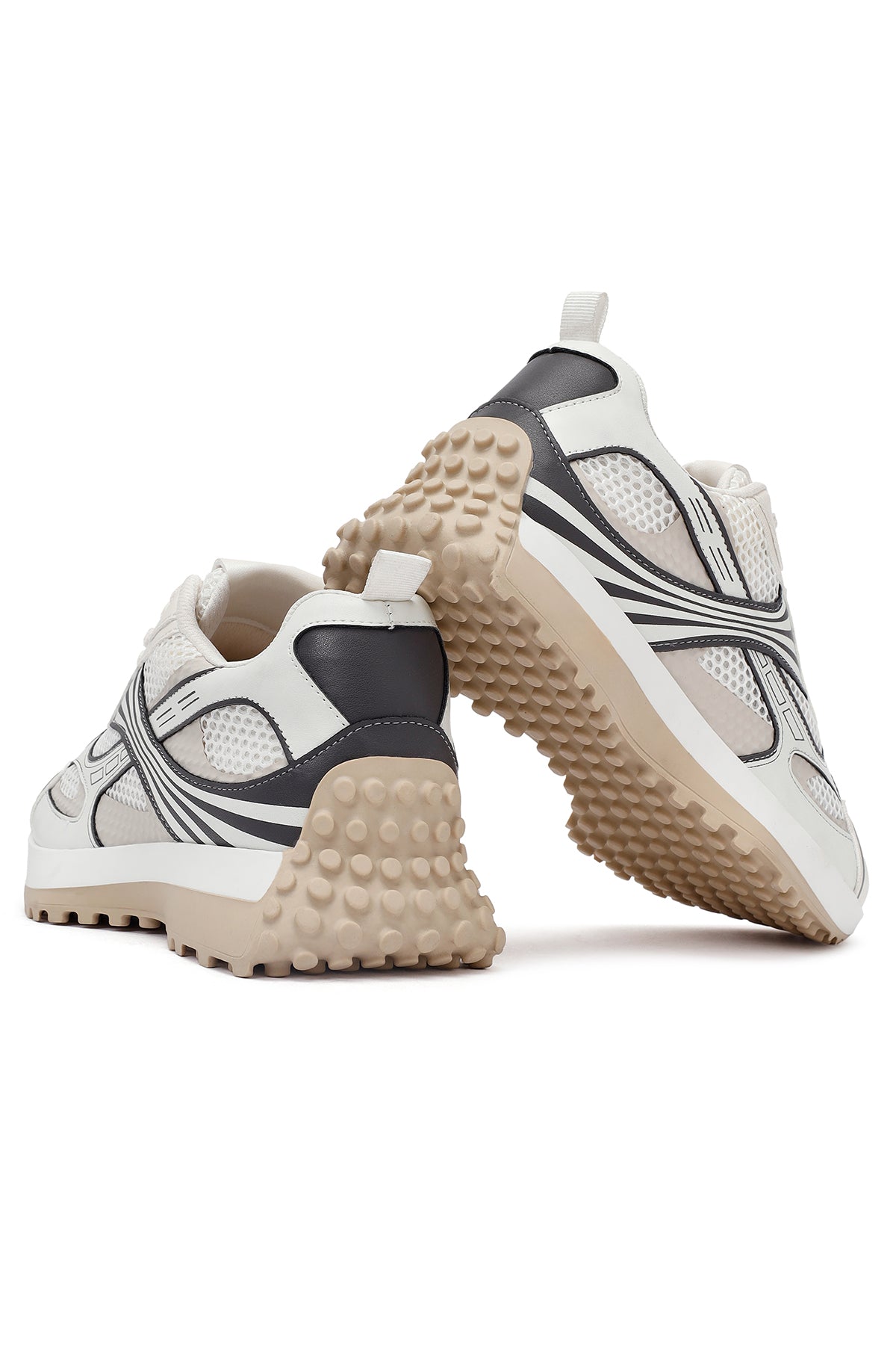 Kadın Beyaz Bağcıklı Kalın Tabanlı Sneaker