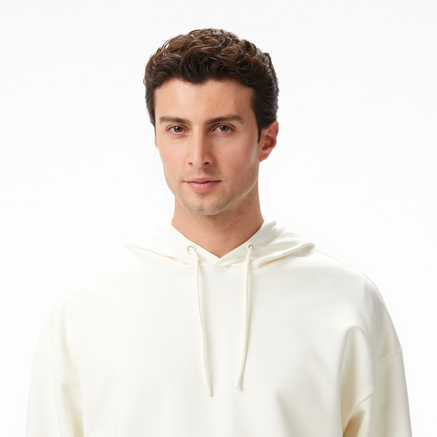 Nautica Erkek Krem Oversize Kapüşonlu Sweatshirt