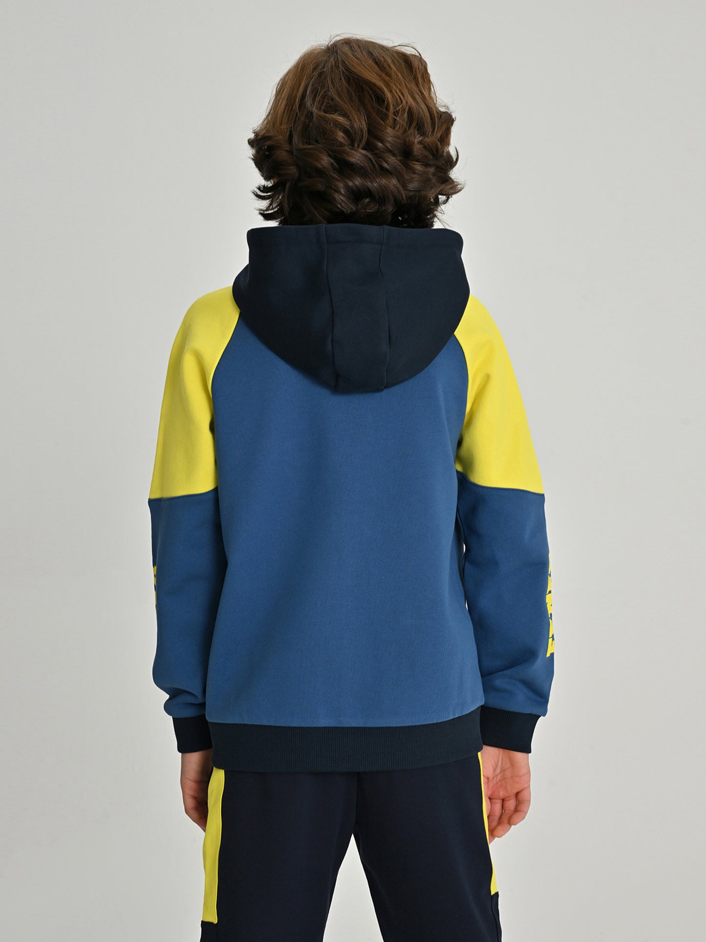 Fenerbahçe Sarı Lacivert Tribün Kol Detay Çocuk Sweatshirt