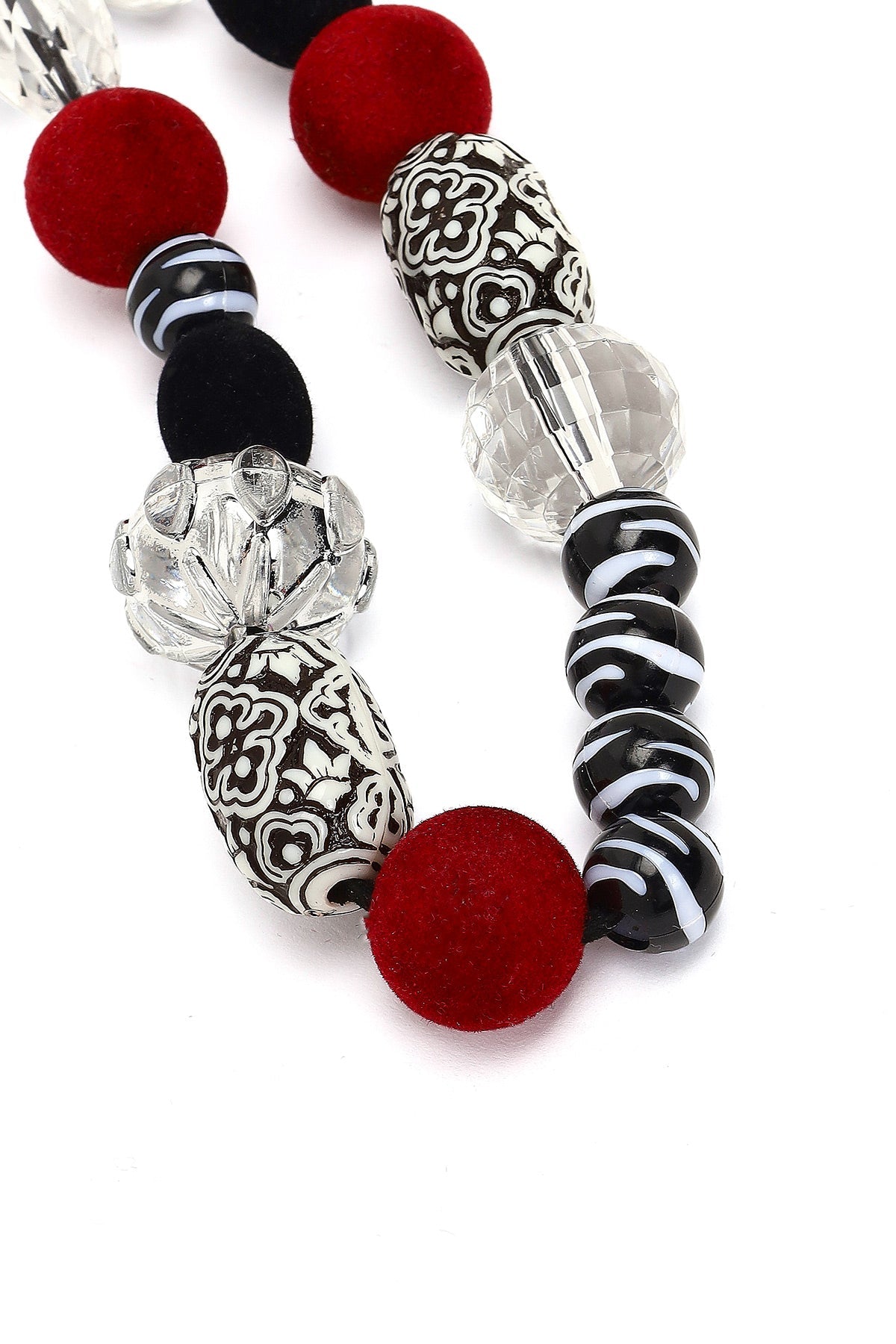 Kadın Siyah Boncuklu Metal Charm