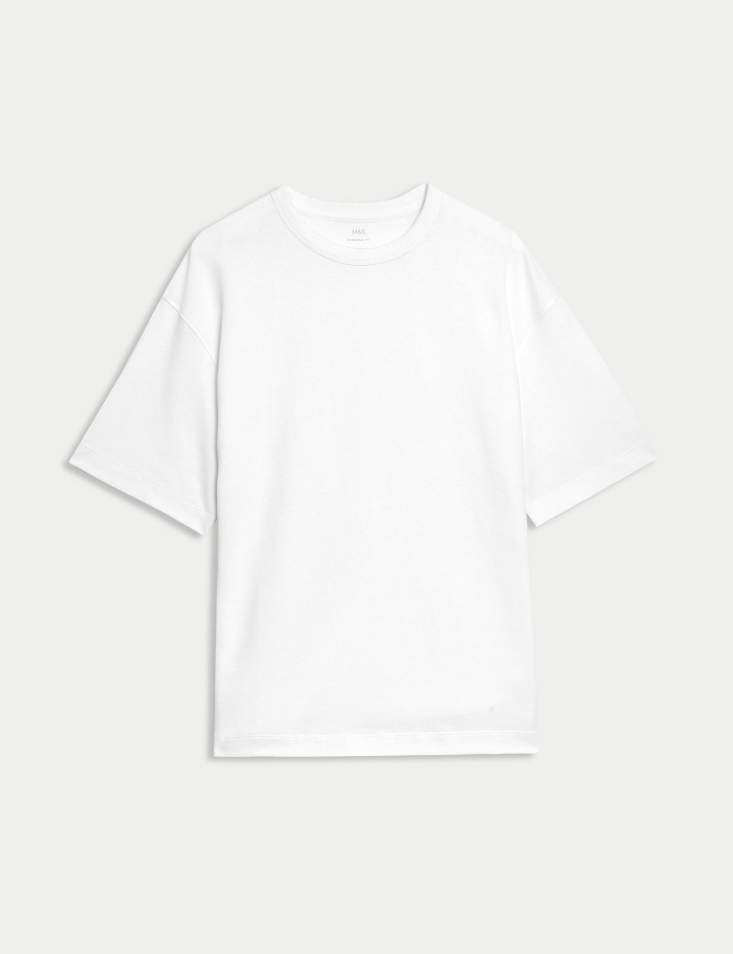 Saf Pamuklu Kısa Kollu Oversize T-shirt