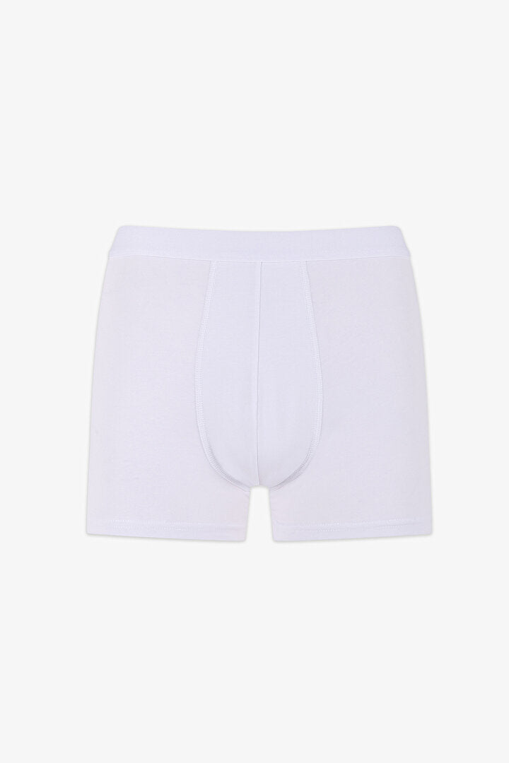 Erkek Pamuklu Basic White Tape 3lü Boxer