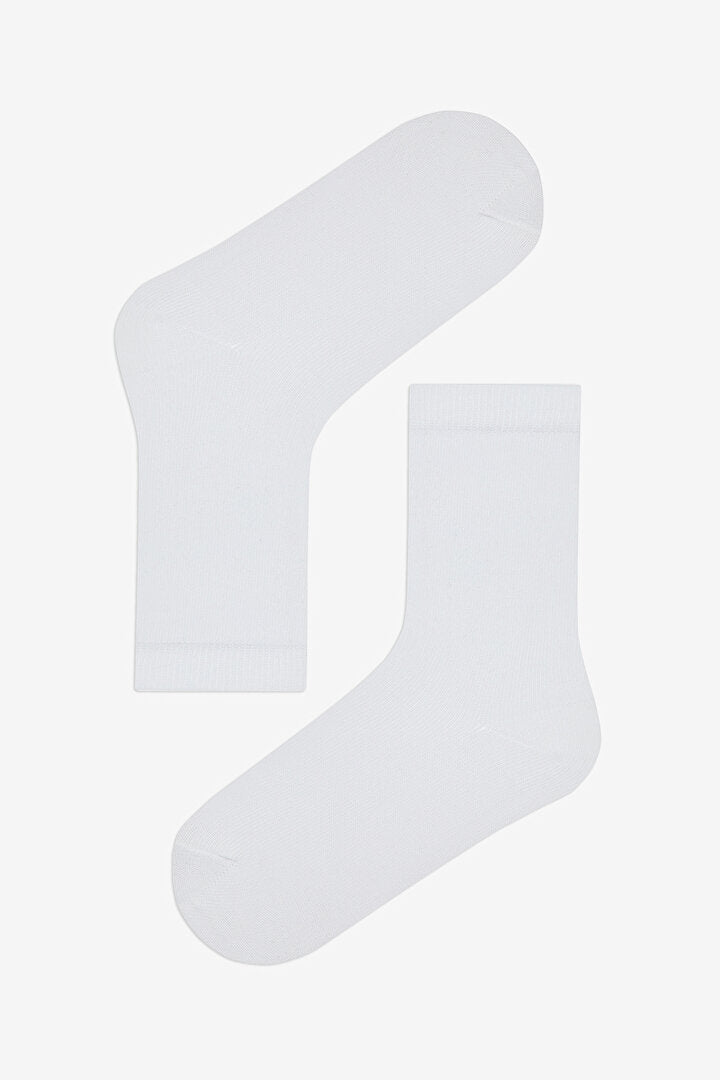 Unisex Beyaz Basic 3 Lü Soket Çorap Set
