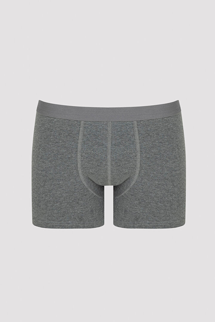 Erkek Basic Gri 3'lü Boxer