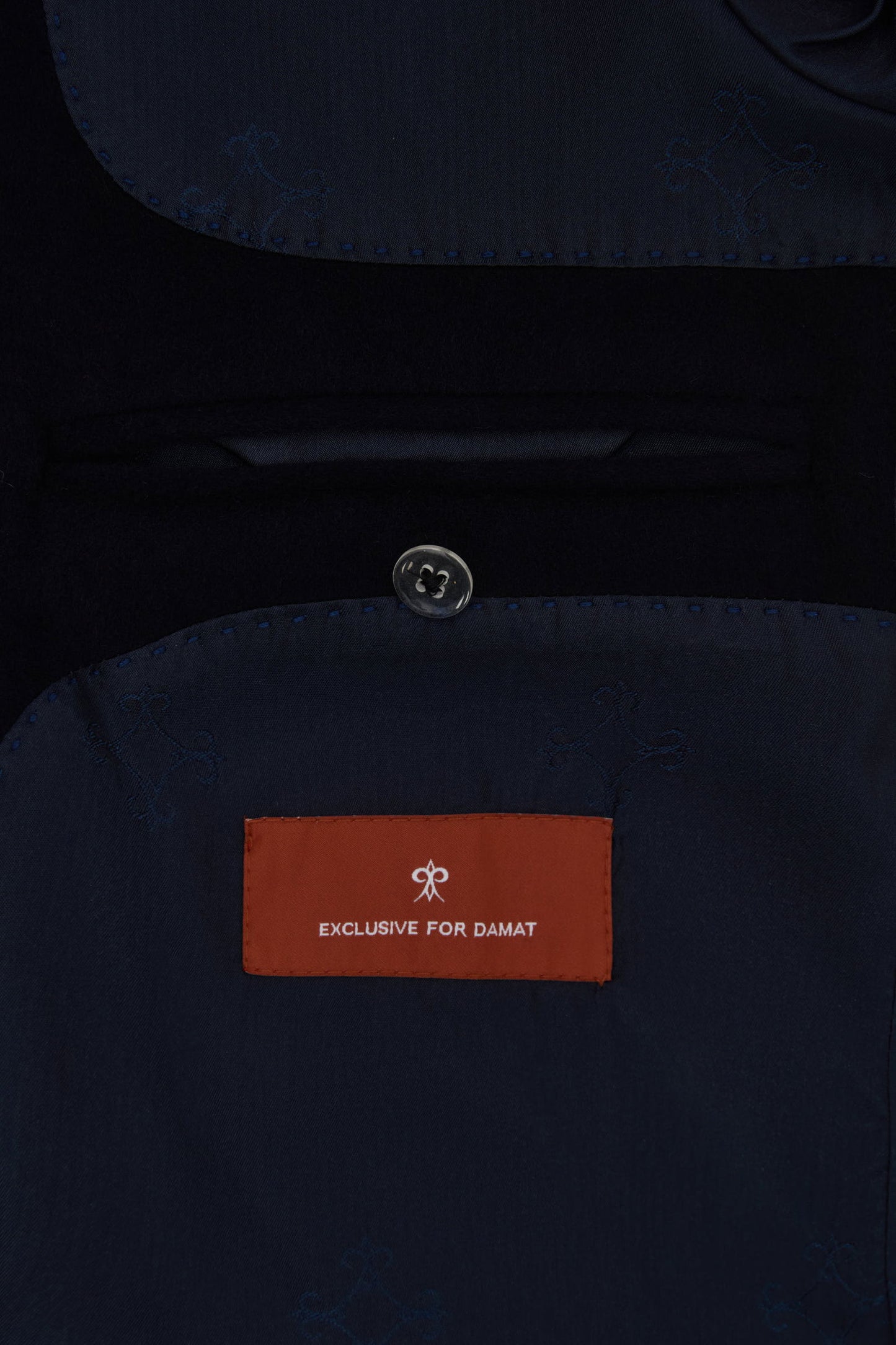 Damat Slim Fit Lacivert Düz Palto