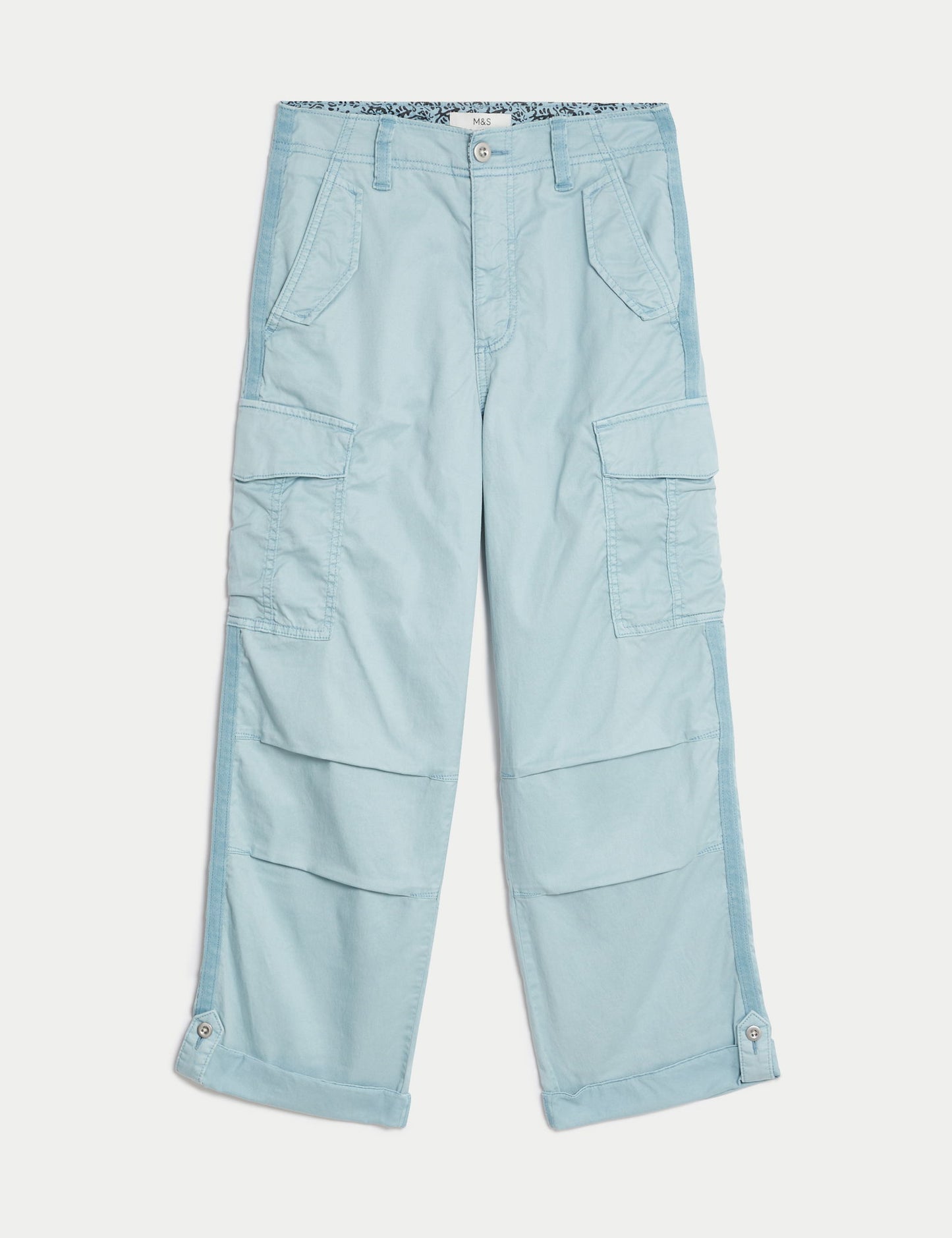 Lyocell™ Straight Leg Crop Kargo Pantolon