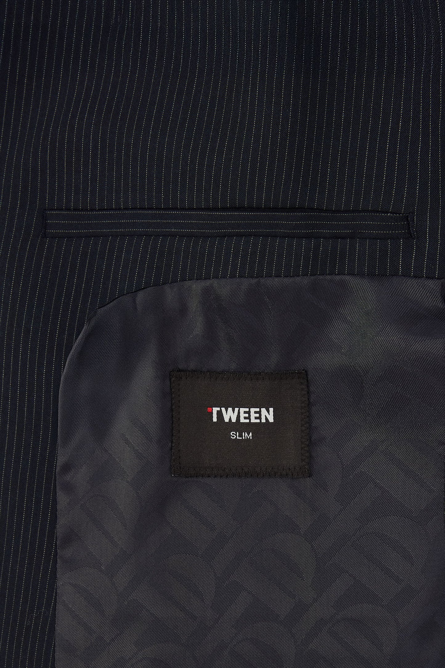 Tween Slim Fit Lacivert Çizgili Takim Elbise