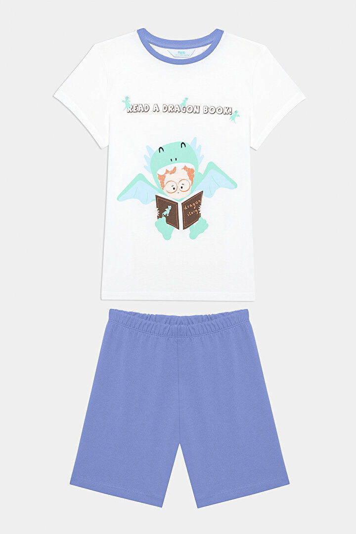 Erkek Çocuk Dragon Book Pamuklu 2li Çok Renkli Pijama Takımı