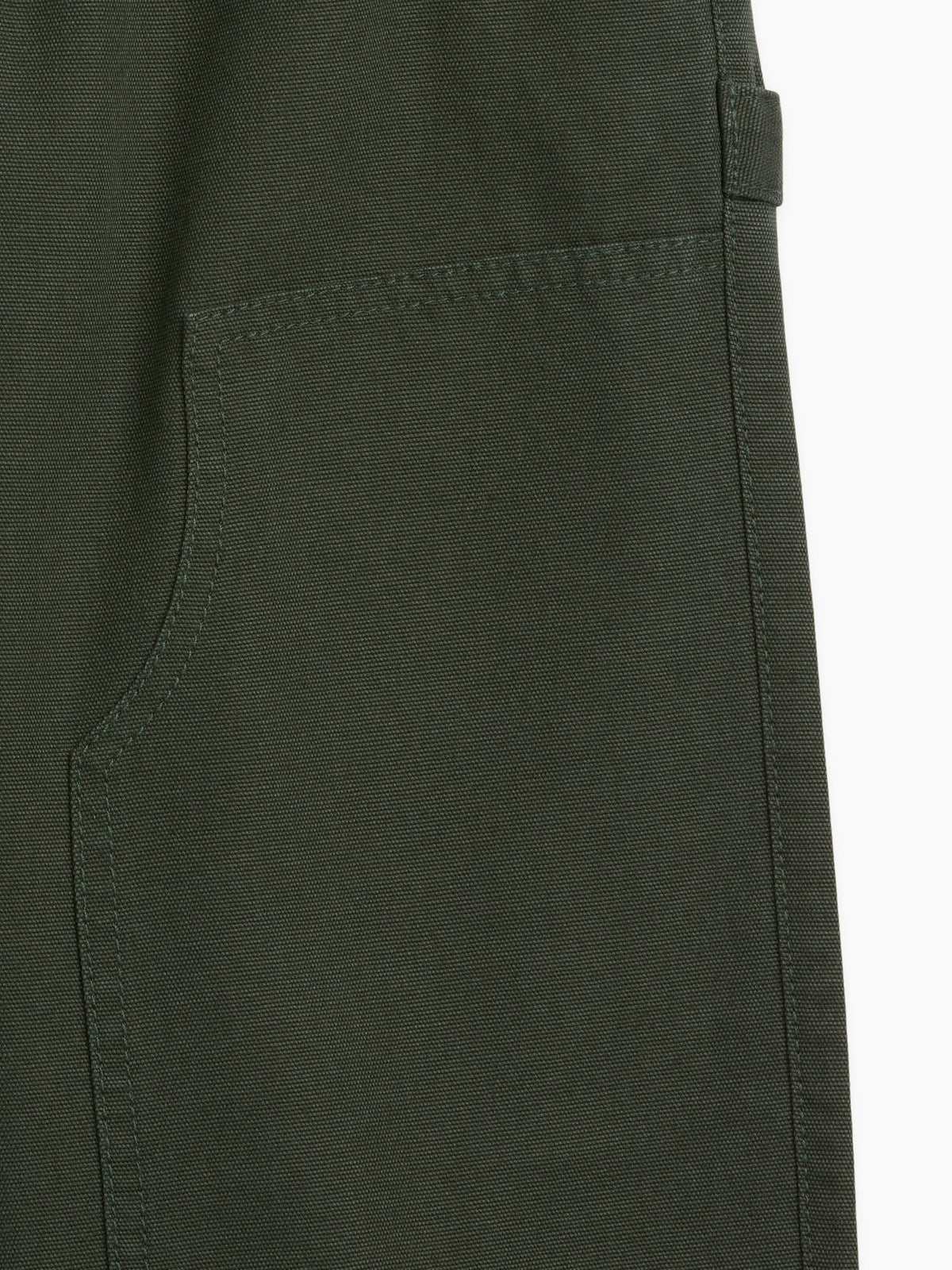 Koyu Yeşil Relaxed Pull-on Kanvas Carpenter Pantolon