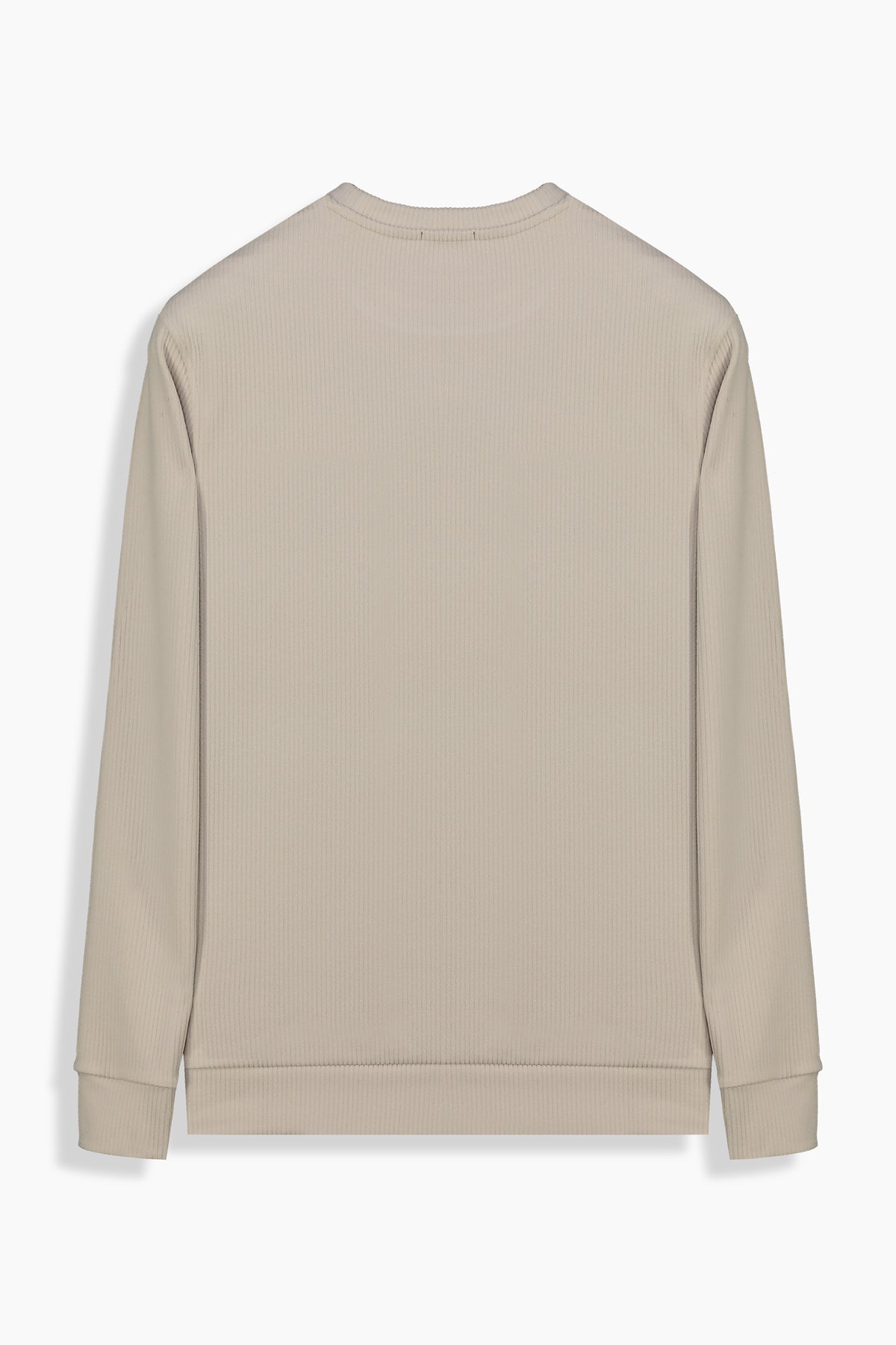 Bisiklet Yaka Bej Casual Sweatshirt