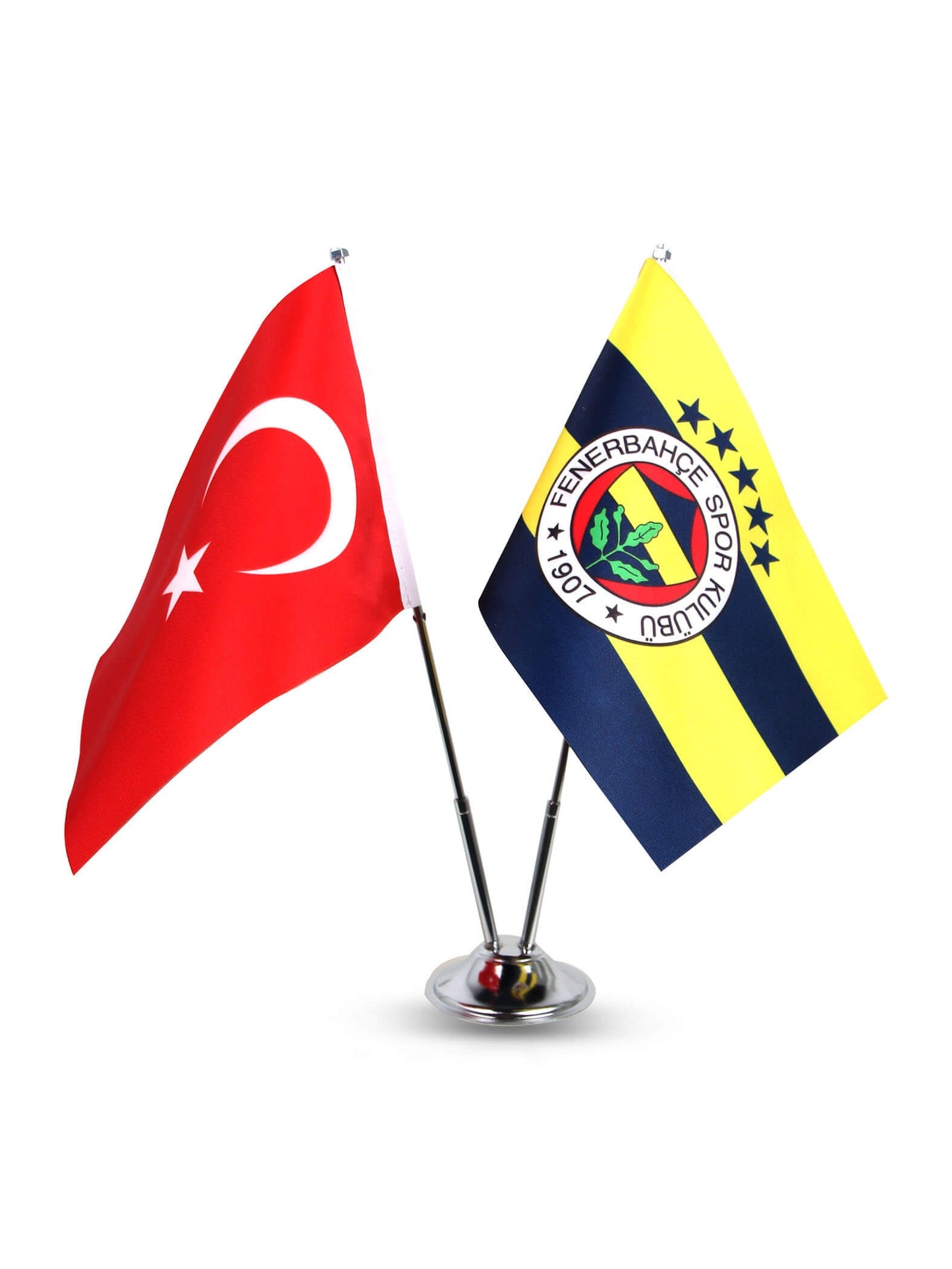 Fenerbahçe 15x22,5 Cm 5 Yıldız Logo Ikili Masa Bayrağı