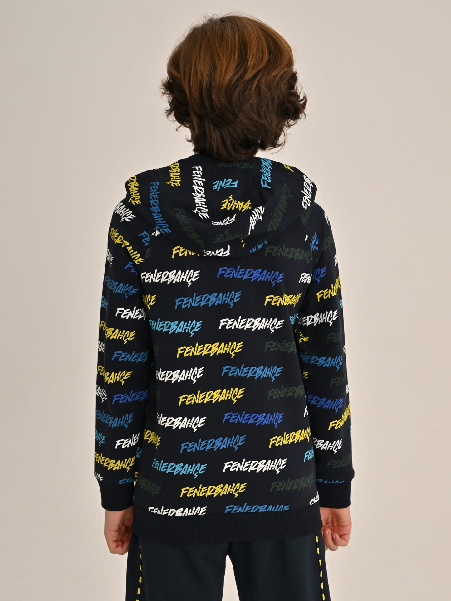 Fenerbahçe Lacivert Tribün Pattern Çocuk Sweatshirt