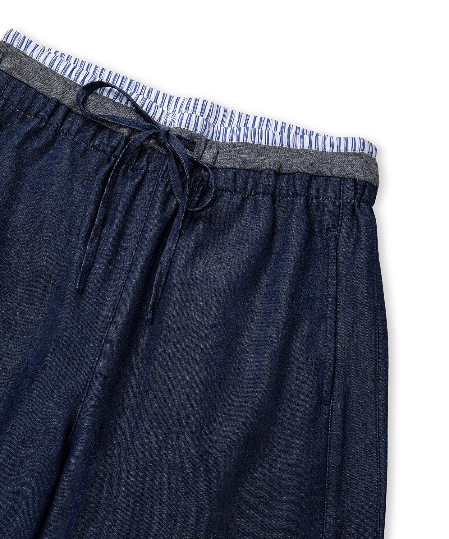 Kontrast Bel Wide Leg Pantolon