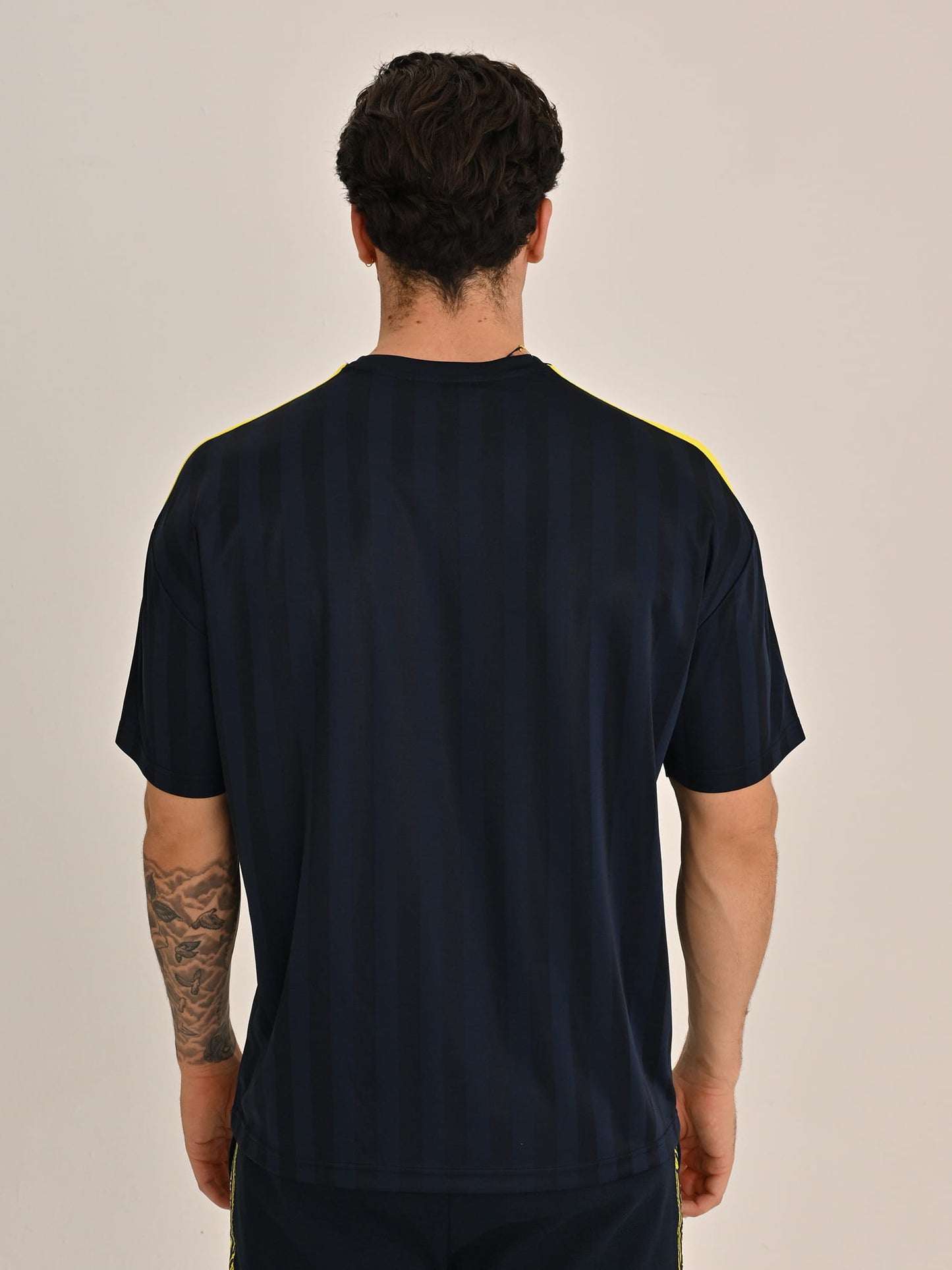 Fenerbahçe Lacivert Tribün Jakarlı Erkek Oversize Tshirt