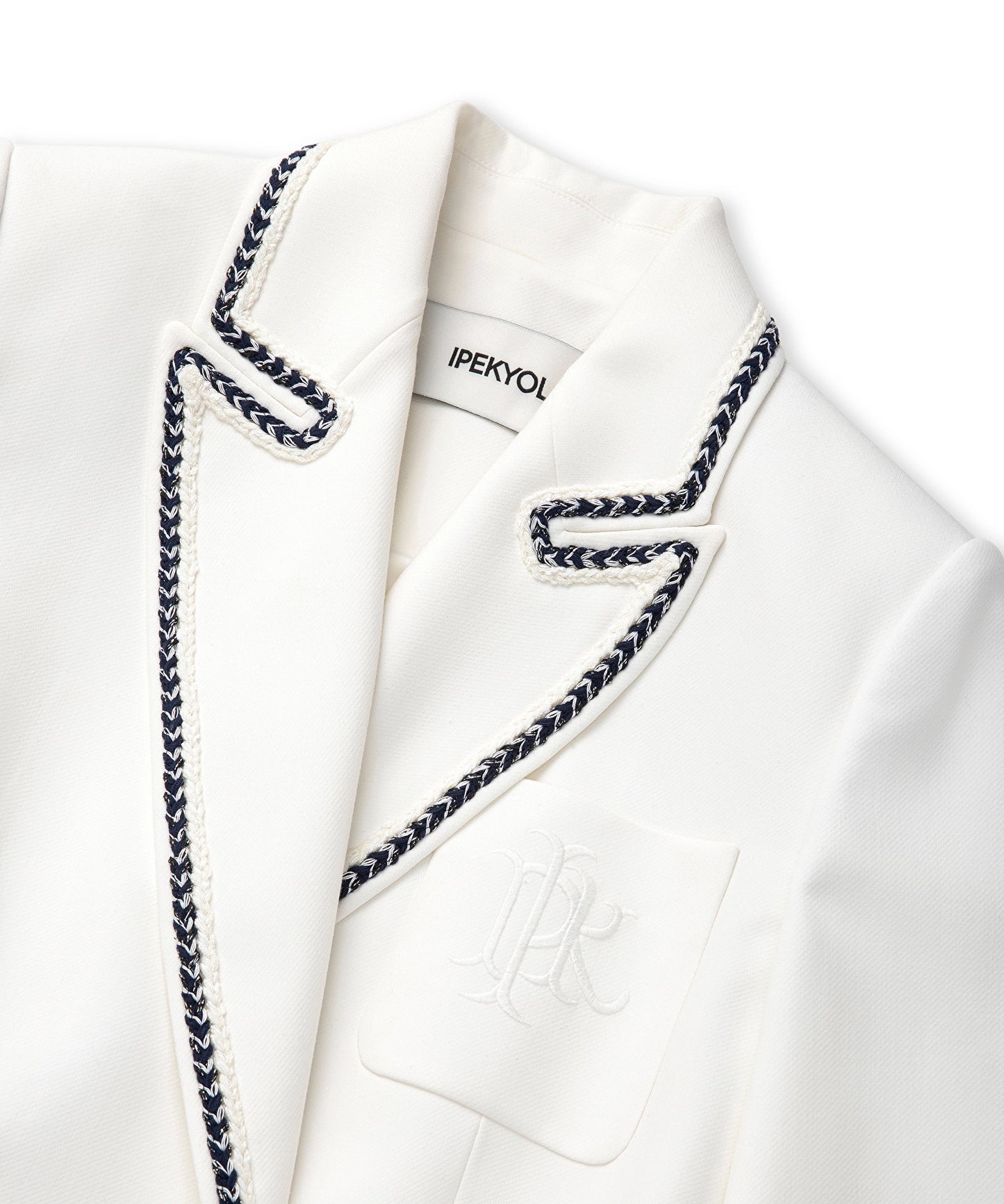 Kontrast Şeritli Kruvaze Blazer