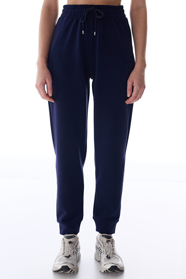 Lacivert Modal Cuff Jogger Pantolon