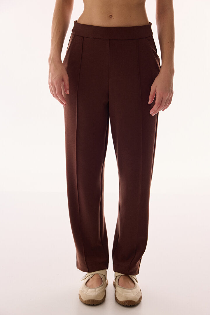 Kahverengi Regular Clean Modal Pantolon