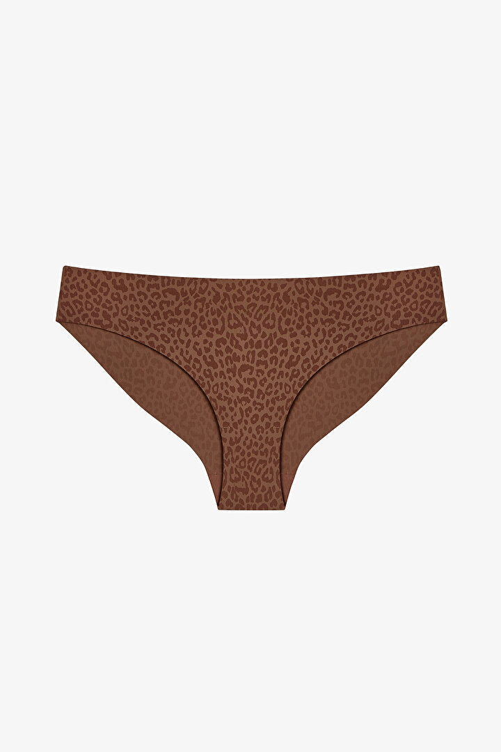 Kahverengi Leoparlı Slip Külot