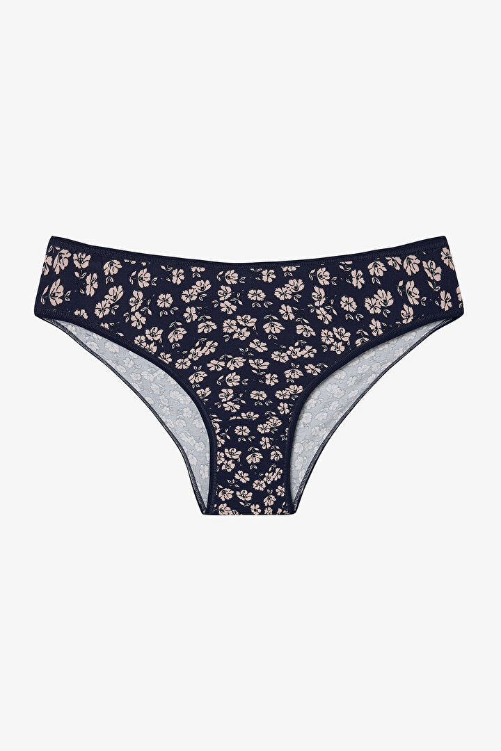 Darker Flower Çiçek Desenli Düşük Bel 5'li Slip Külot