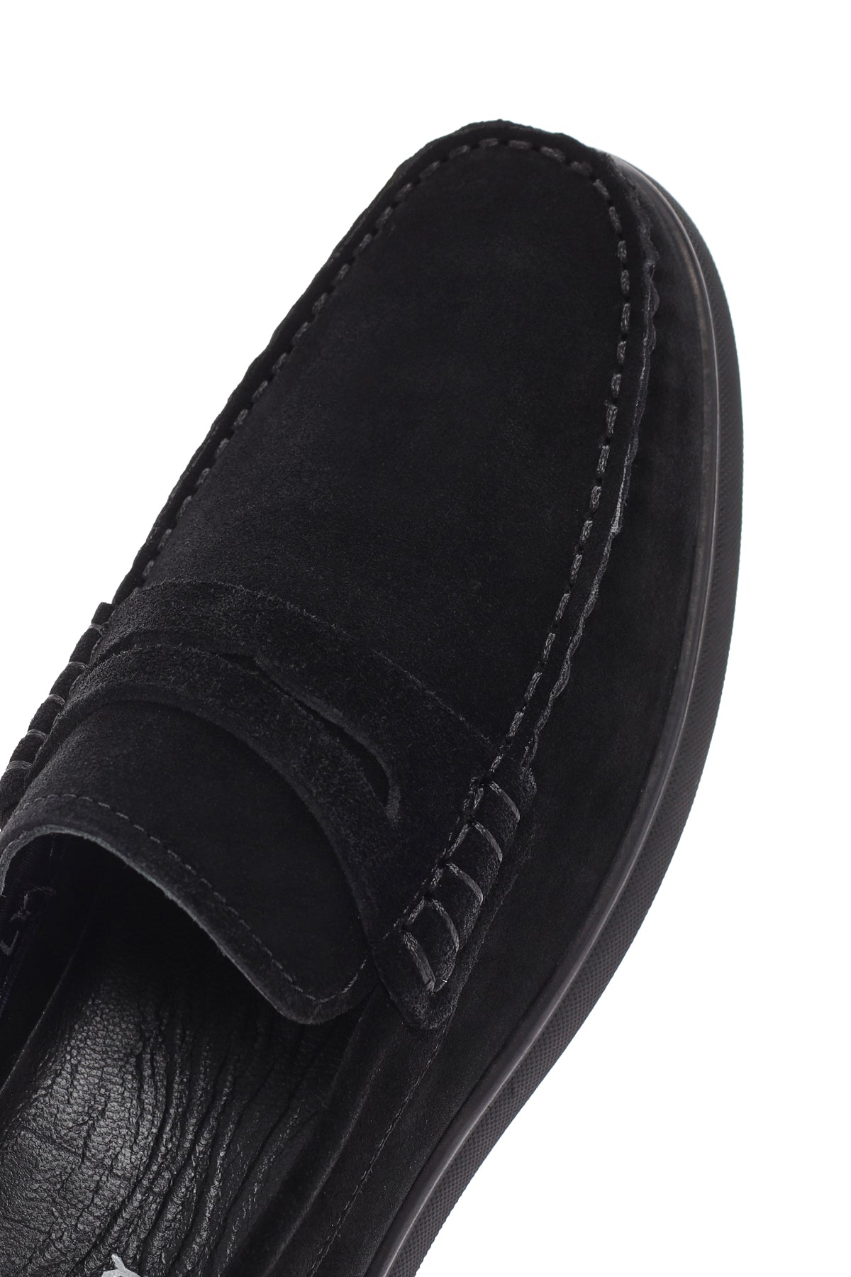 Erkek Siyah Süet Deri Loafer