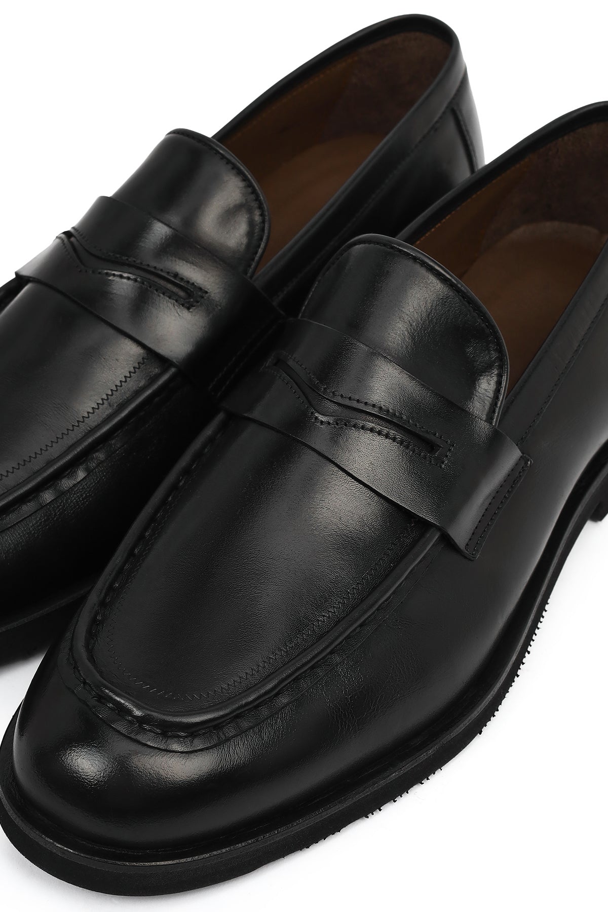 Erkek Siyah Deri Klasik Loafer