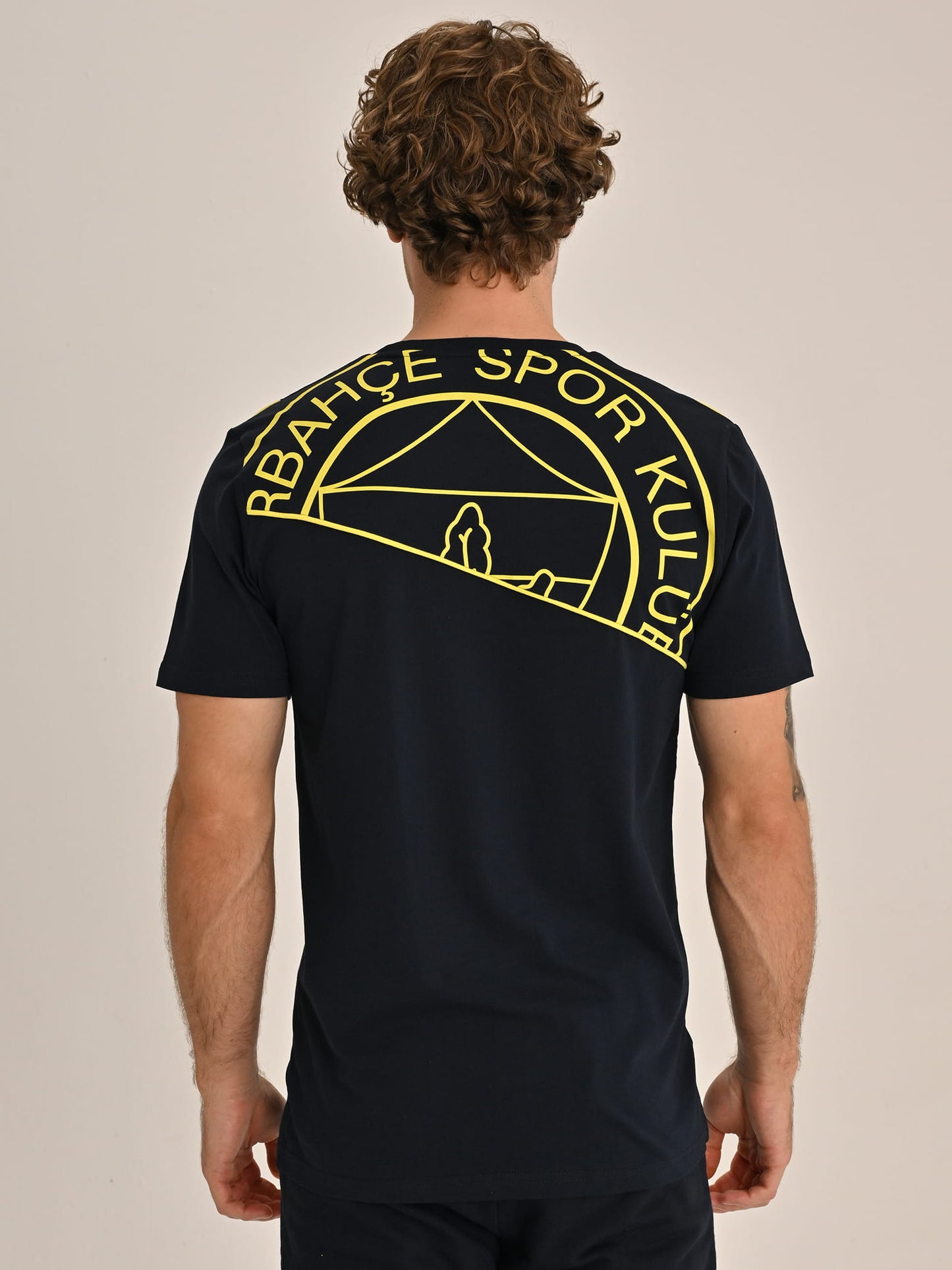 Fenerbahçe Lacivert Tribün Çubuk Bloklı Erkek Tshirt