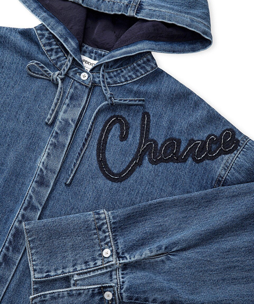 Mavi Kontrast Kapüşonlu Denim Gömlek Is1260025105089 | Ipekyol