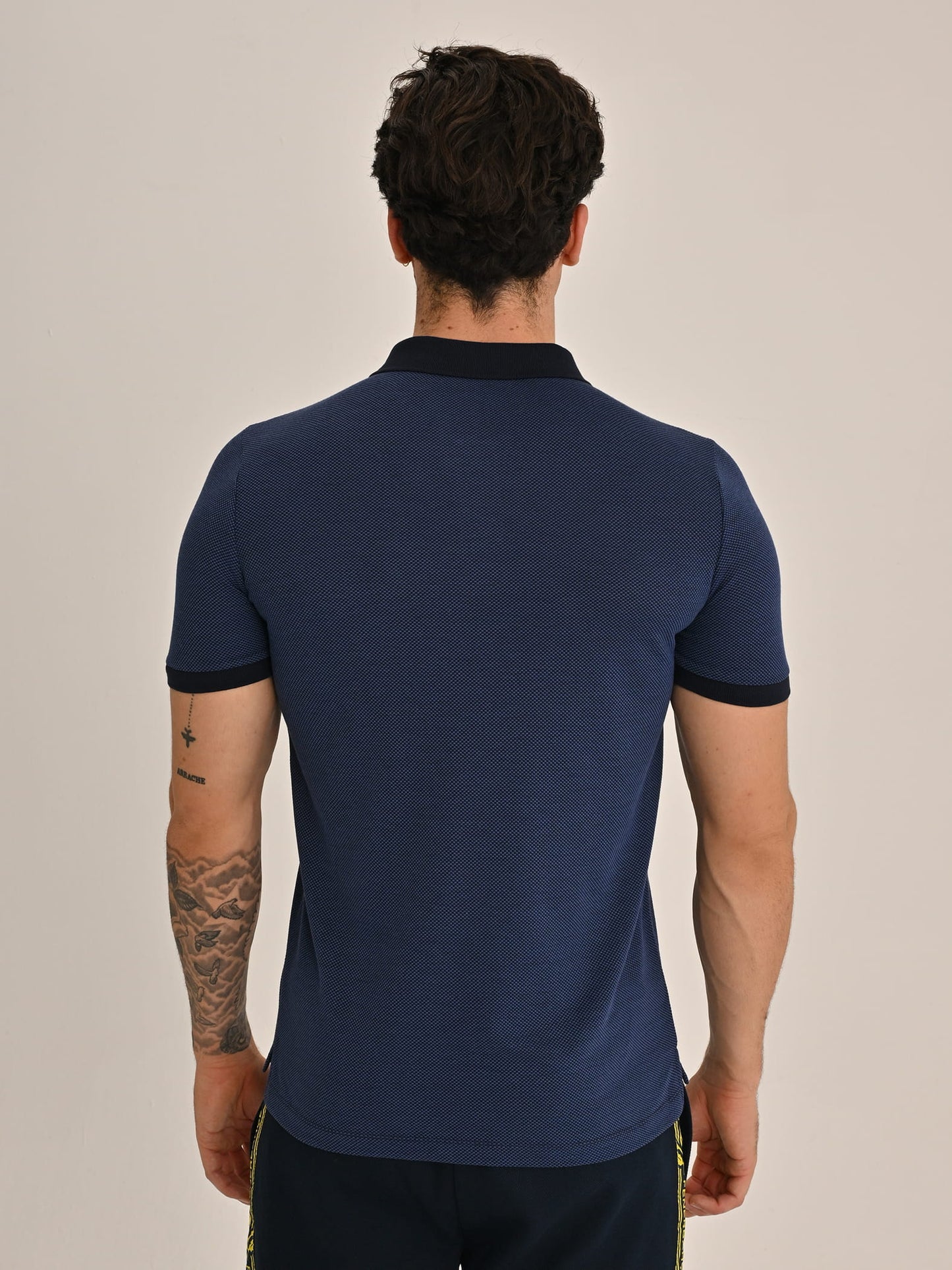 Fenerbahçe Lacivert Trend Jakarlı Erkek Polo Tshirt