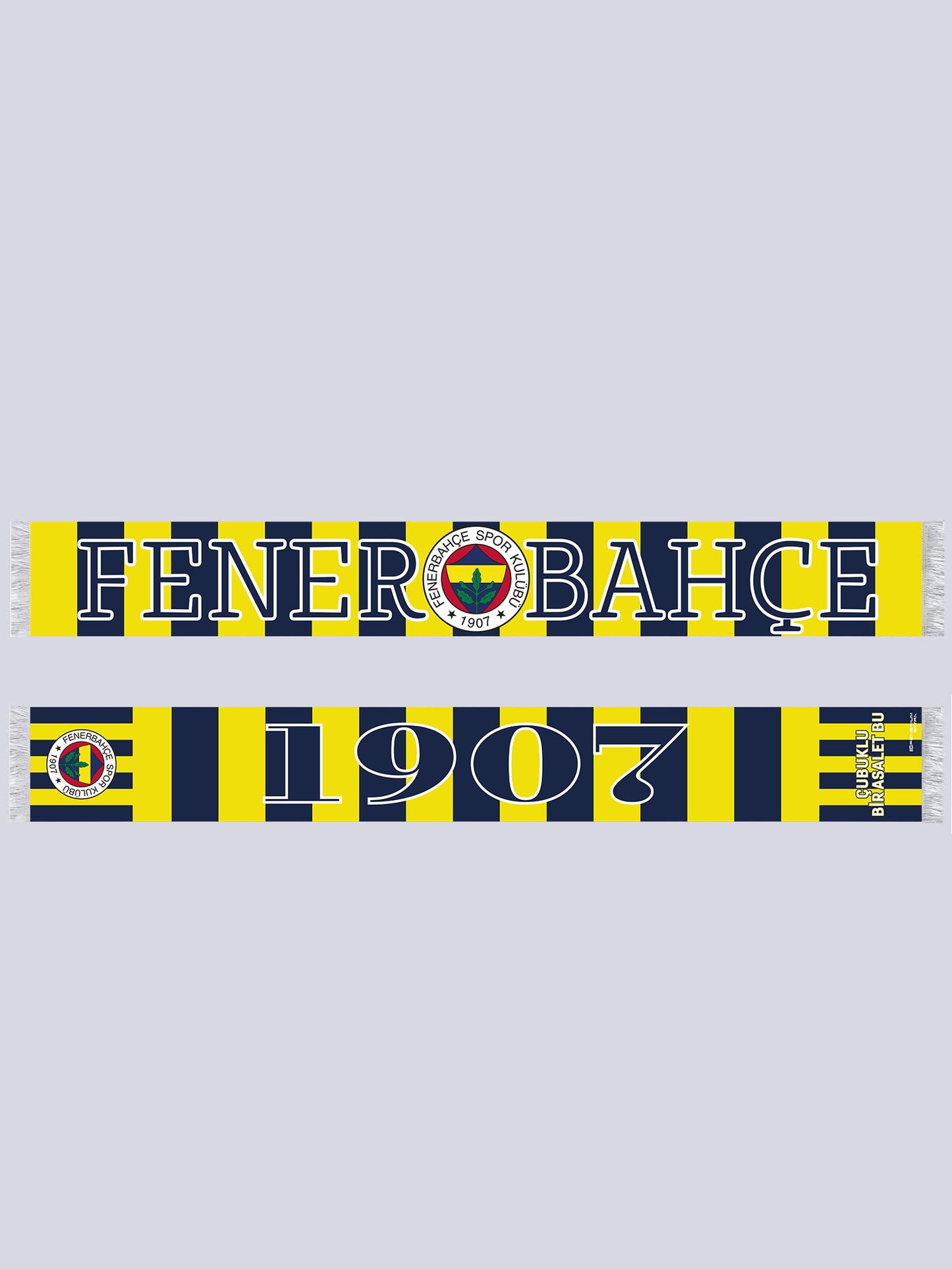 Fenerbahçe Sarı Lacivert Çubuklu Unisex Şal