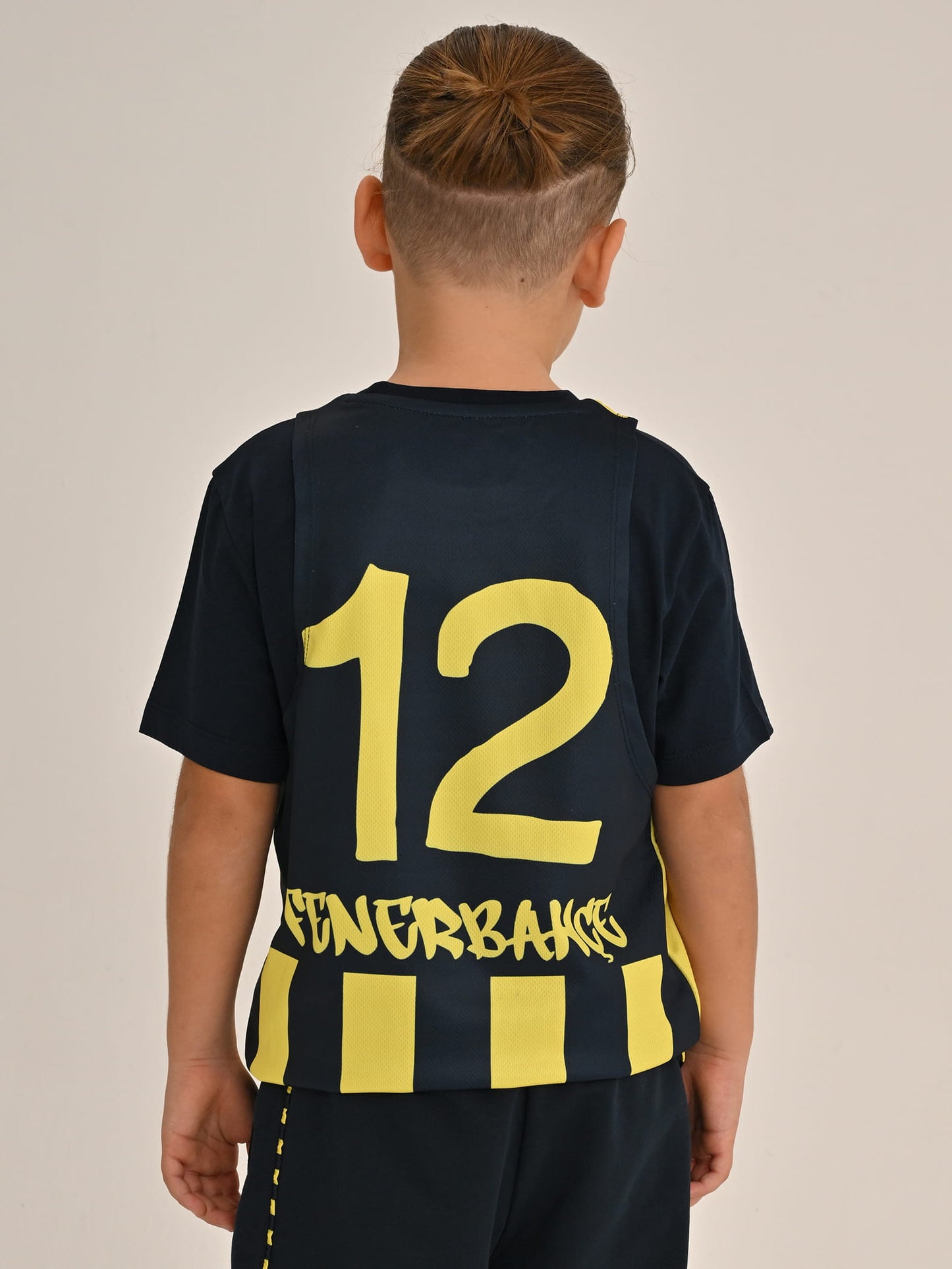 Fenerbahçe Sarı Lacivert Tribün Çubuklu Çocuk Tshirt