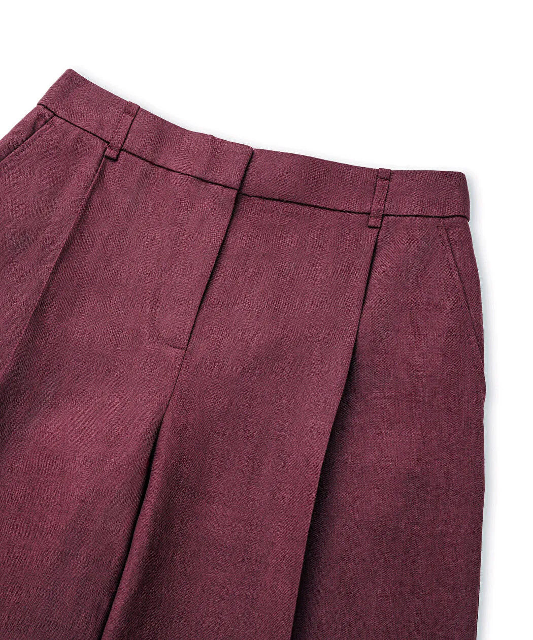 Mor Kemerli Wide Leg Keten Pantolon Is1260003215008 | Ipekyol