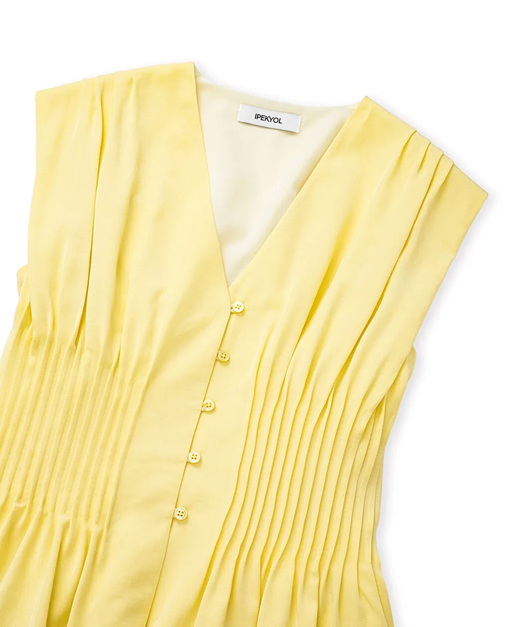 Sarı Nervürlü Peplum Bluz Is1260006191009 | Ipekyol