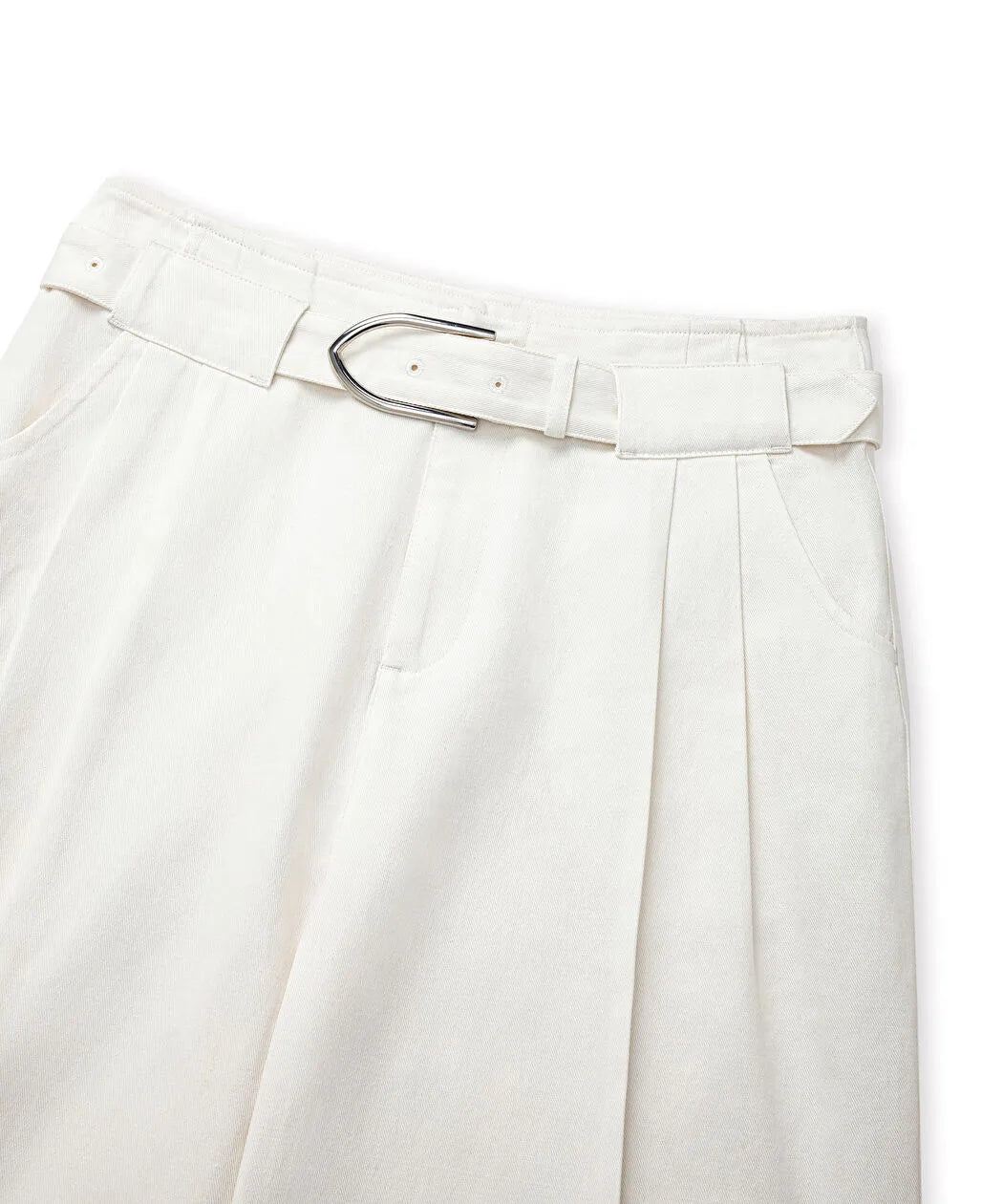 Beyaz Kemerli Non Denim Pantolon Is1260003240002 | Ipekyol